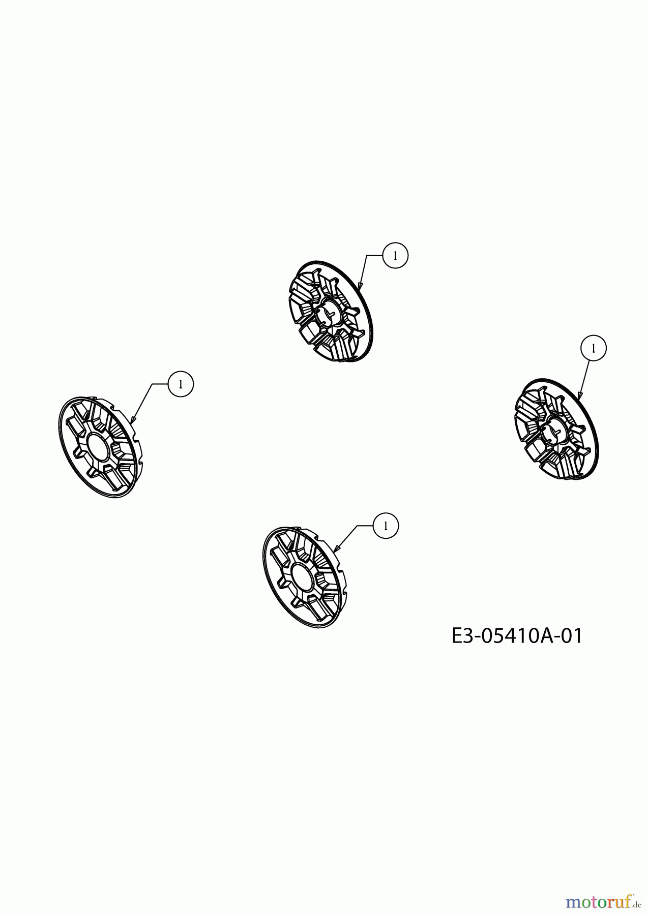  MTD Motormäher 53 PB 11A-828R676  (2010) Radkappen