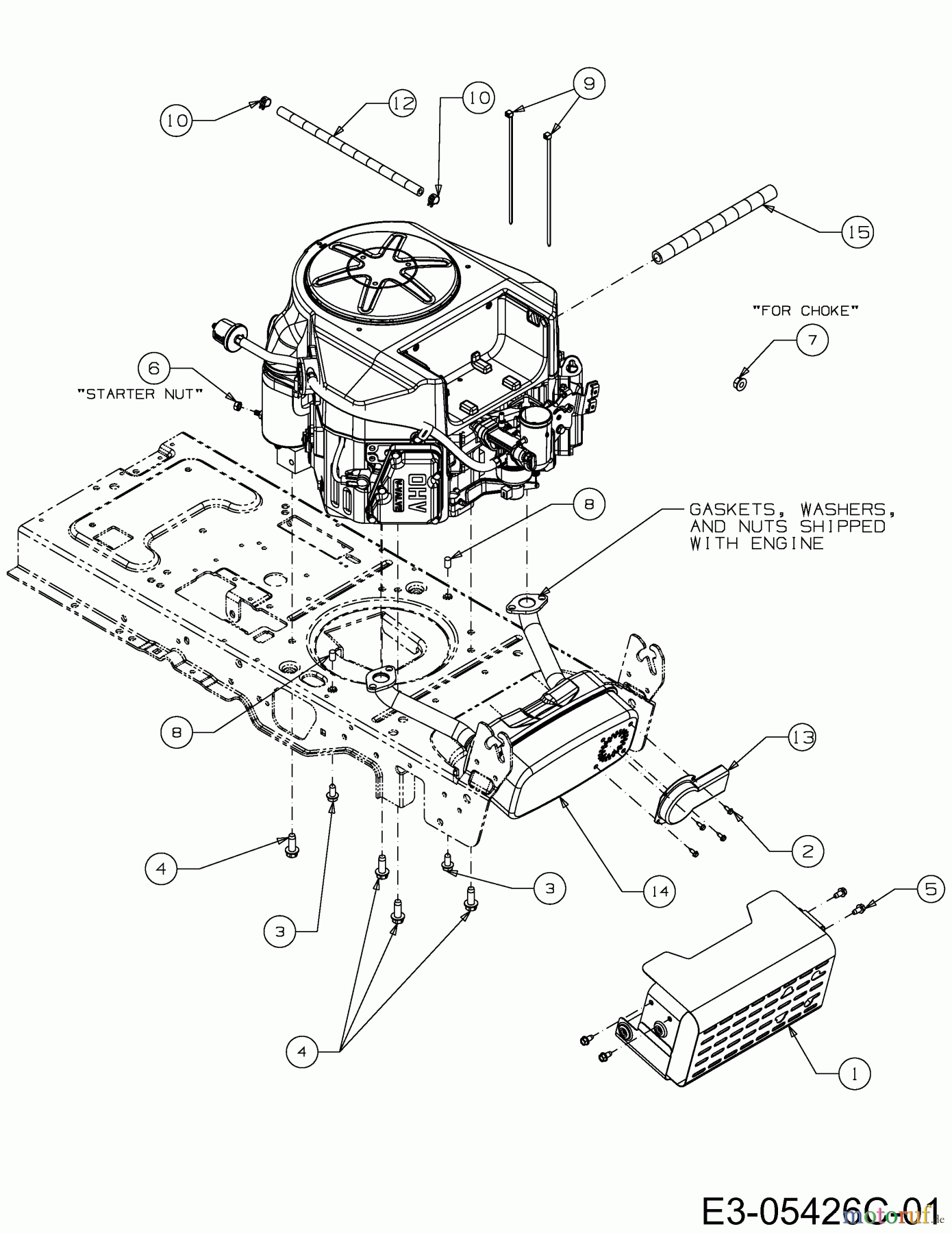  Gutbrod Rasentraktoren GLX 92 RHLK 13DG51GE690  (2012) Motorzubehör