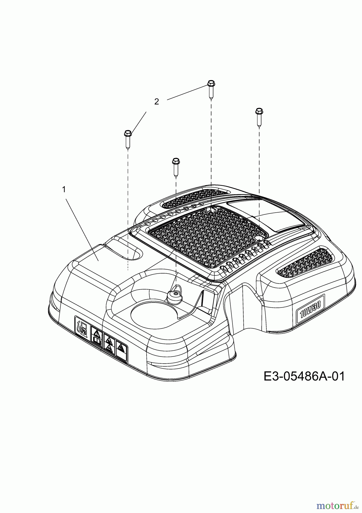  Fleurelle Motormäher FBM 40 OHV 11A-I4JD619  (2012) Motorhaube M5