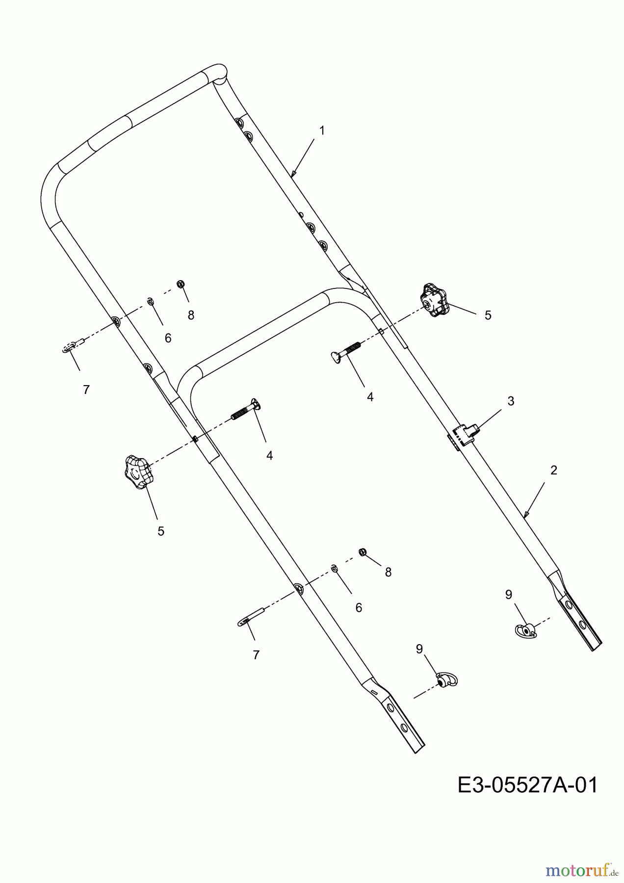 Lux Tools Motormäher mit Antrieb B 48 HMAECO 12A-129L694 (2011) Holm