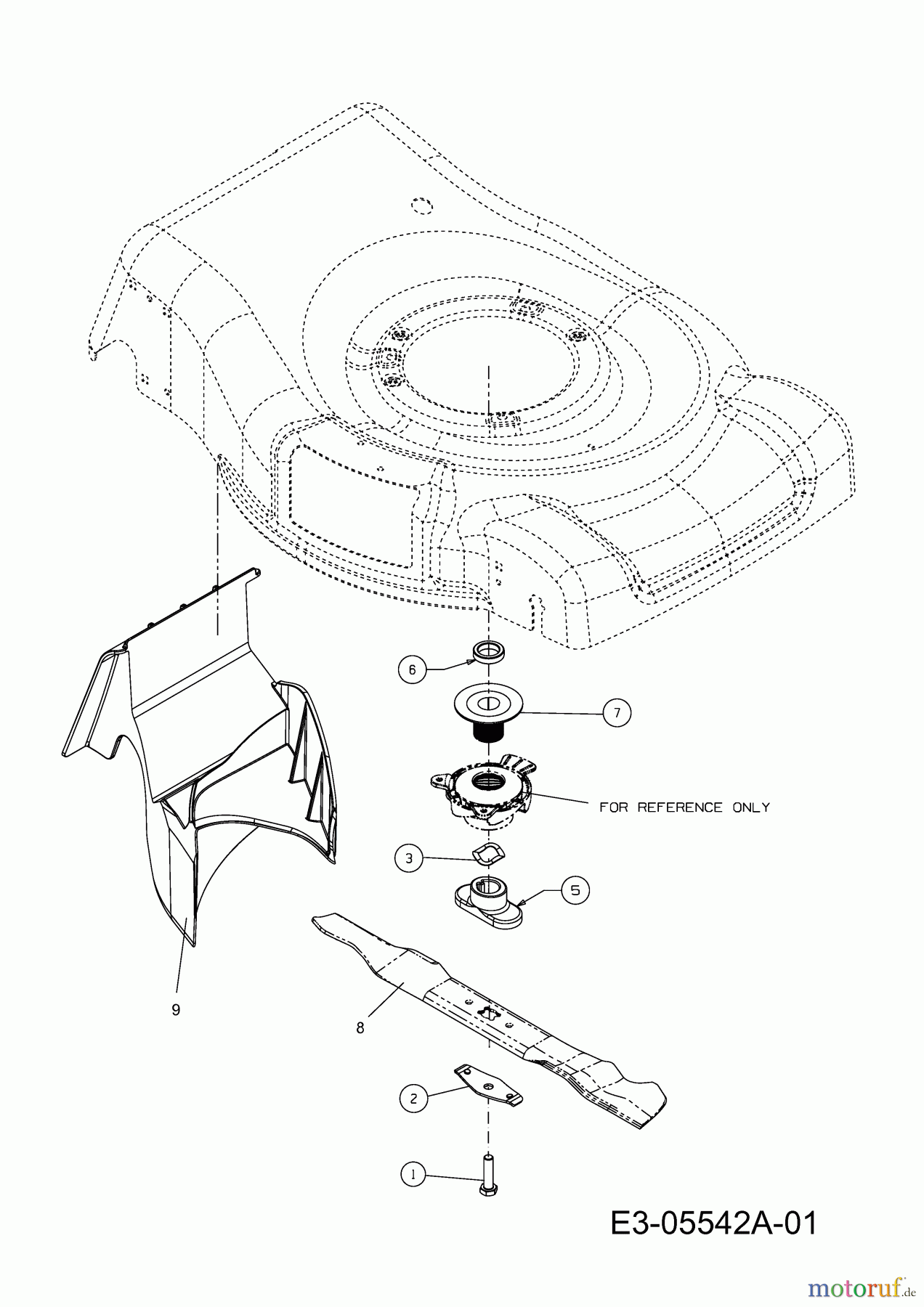 Massey Ferguson Motormäher mit Antrieb MF 19 SB 12AI186K695 (2012) Messer, Messeraufnahme, Mulchstopfen