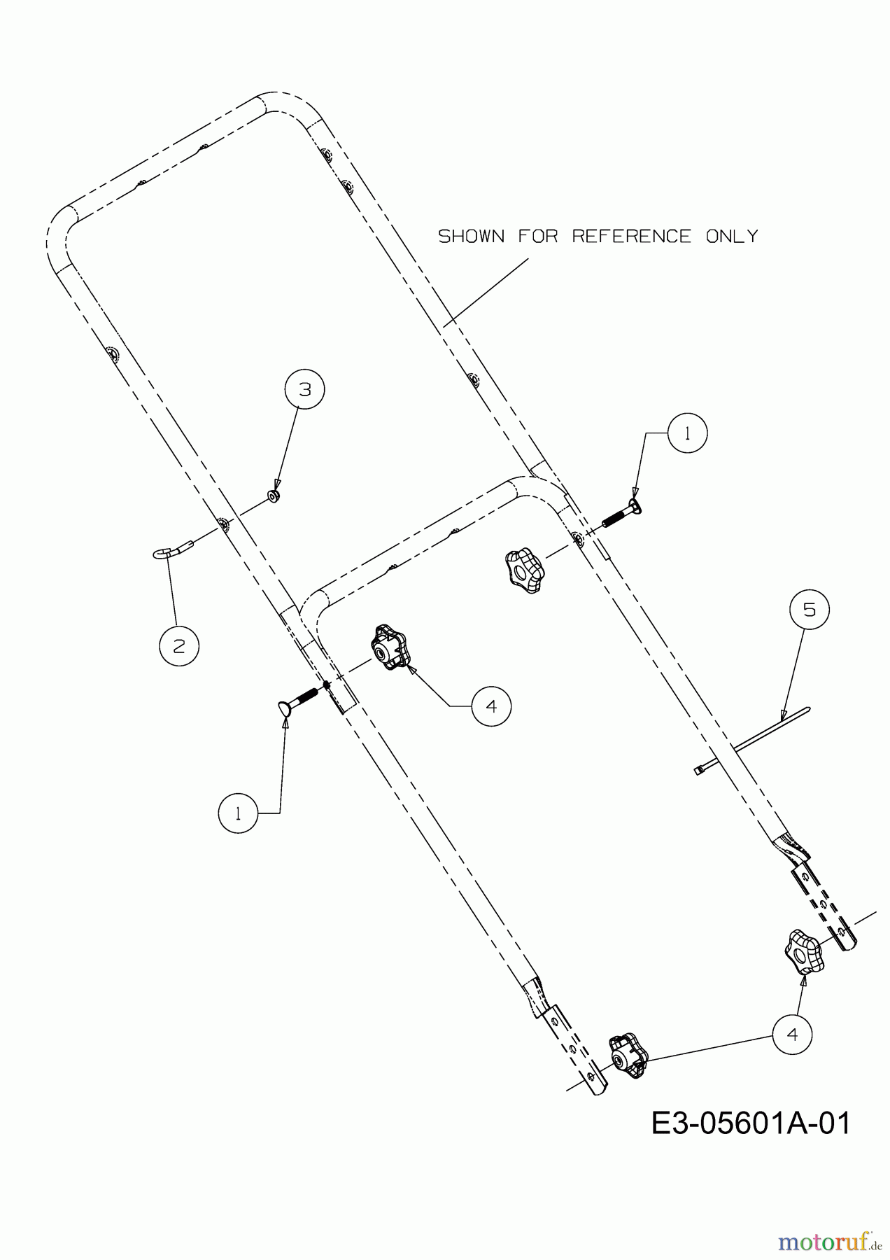 MTD Motormäher mit Antrieb SP 56 SD 12A-26M1676 (2010) Holmbefestigung