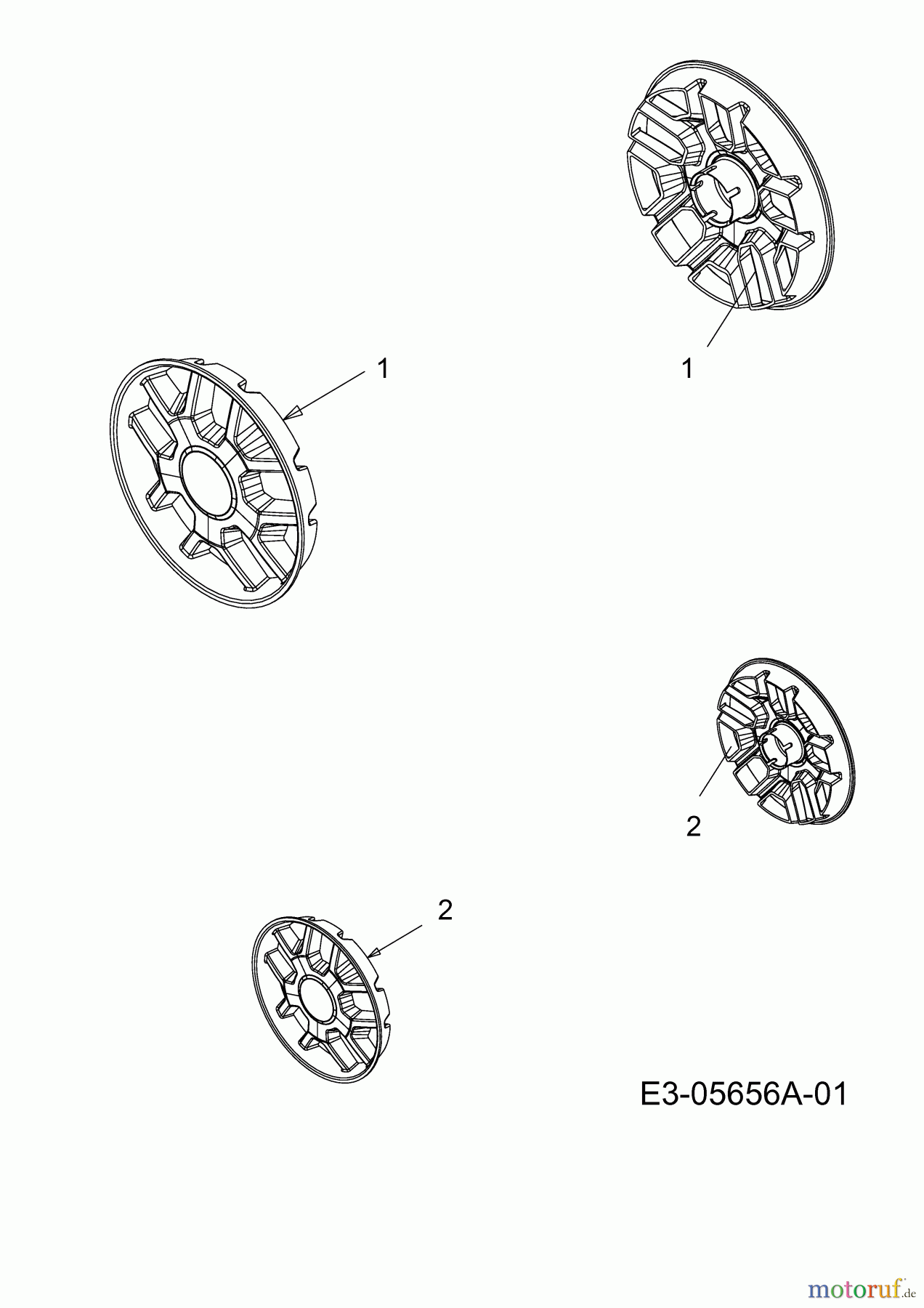 MTD Motormäher mit Antrieb 53 SPB-675 HWM 12A-868T600 (2010) Radkappen