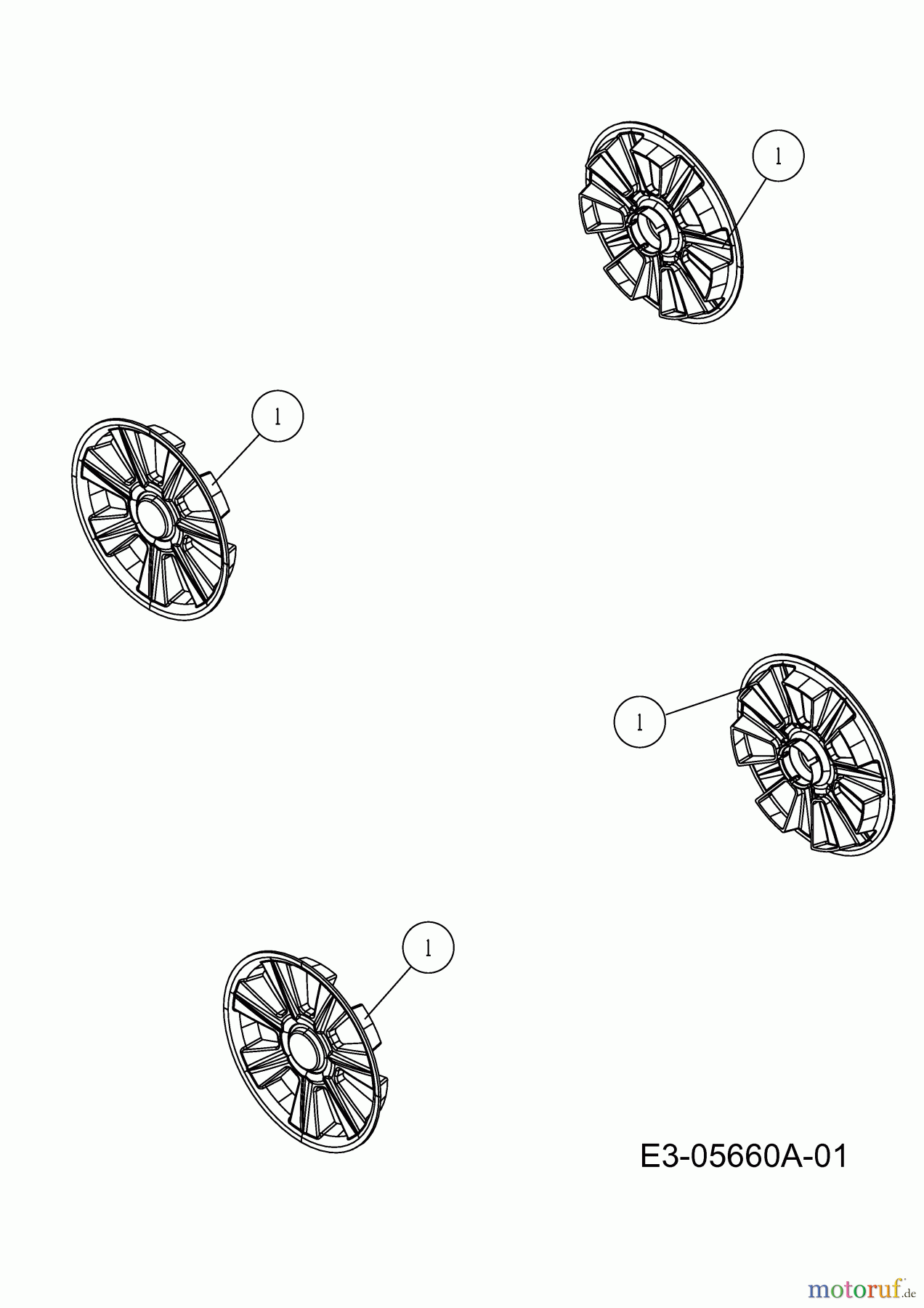 Yard-Man Motormäher mit Antrieb YM 7021 SPB 12AI836K643 (2011) Radkappen