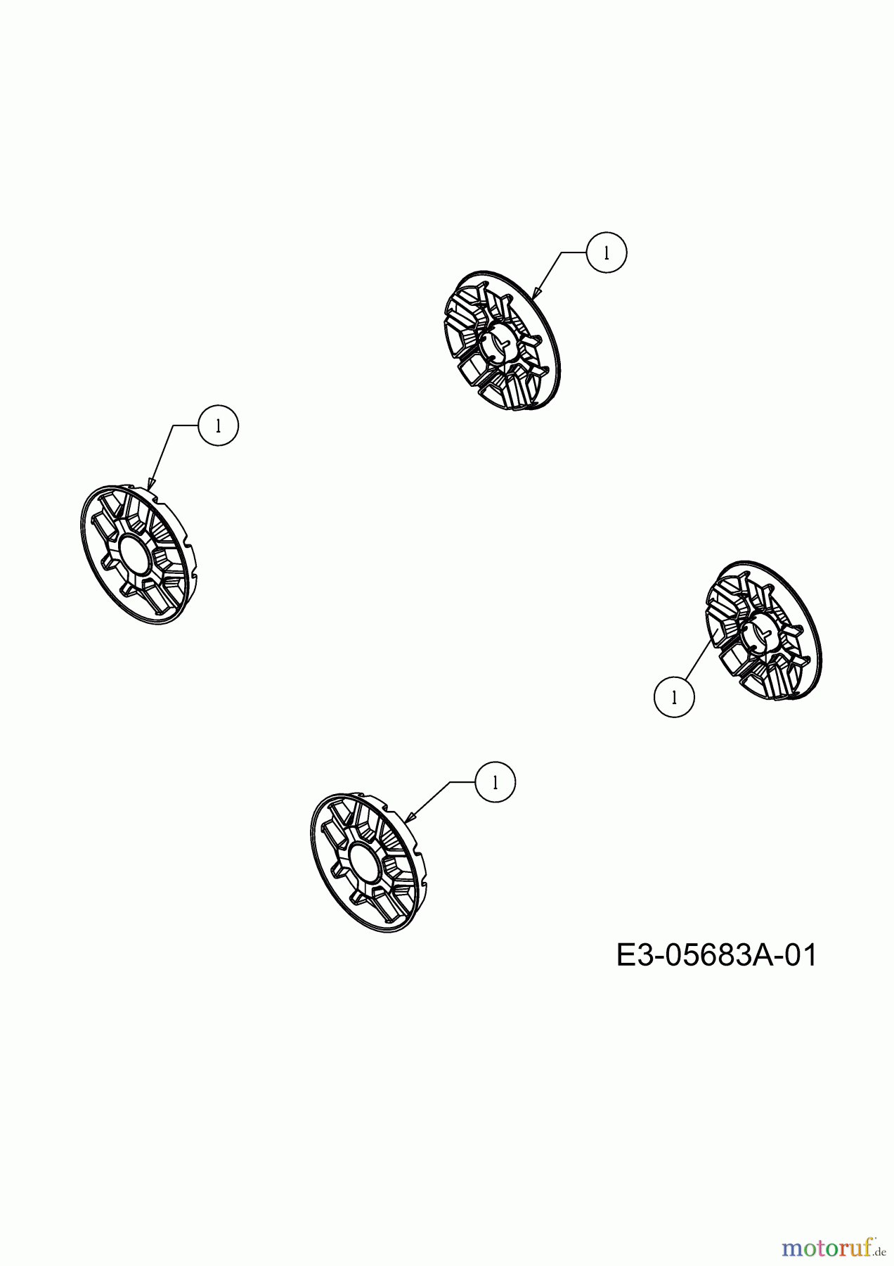 Fleurelle Motormäher FBM 40 OHV 11A-I4JD619  (2012) Radkappen