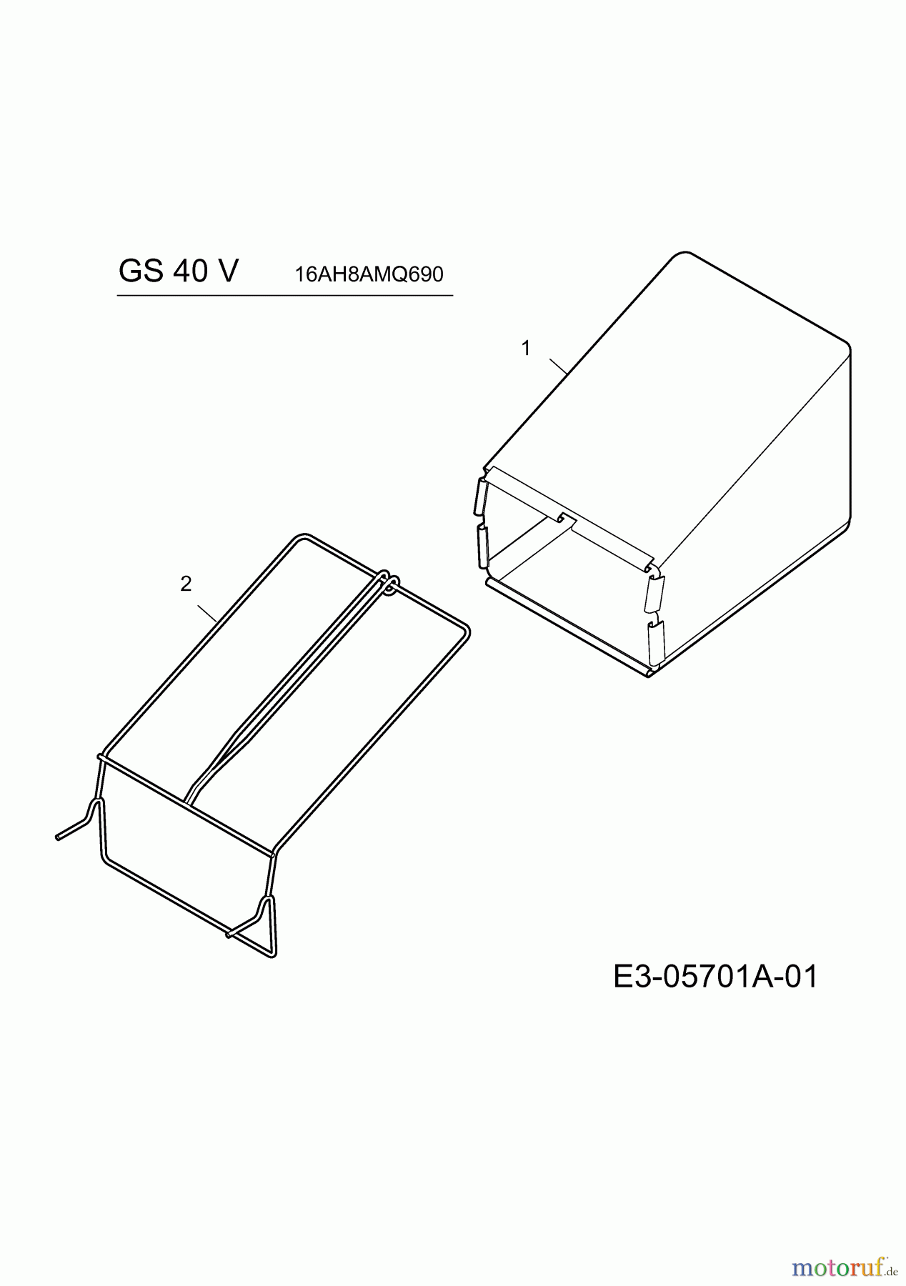 Gutbrod Motorvertikutierer GS 40 V 16AH8AMQ690 (2010) Grasfangsack