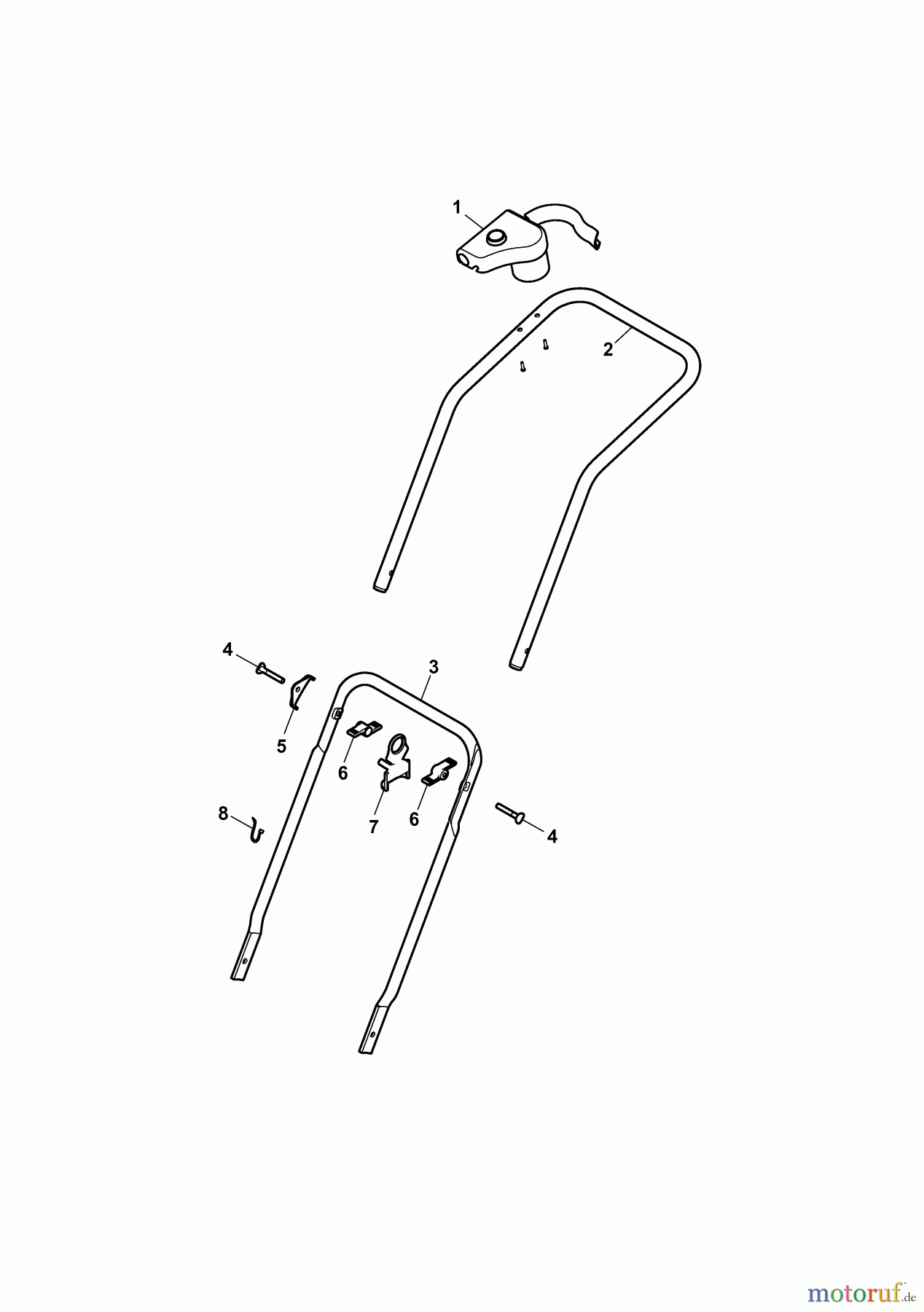 Wolf-Garten Elektromäher 2.32 E-1 4905000 Serie J (2010) Holm