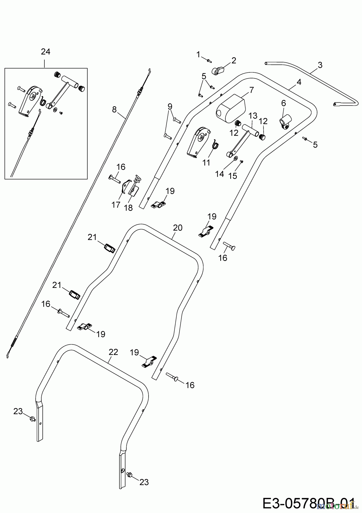 WOLF-Garten Expert Motorvertikutierer Expert UV 40 B 16BG8D0F650 (2018) Holm, Schalter