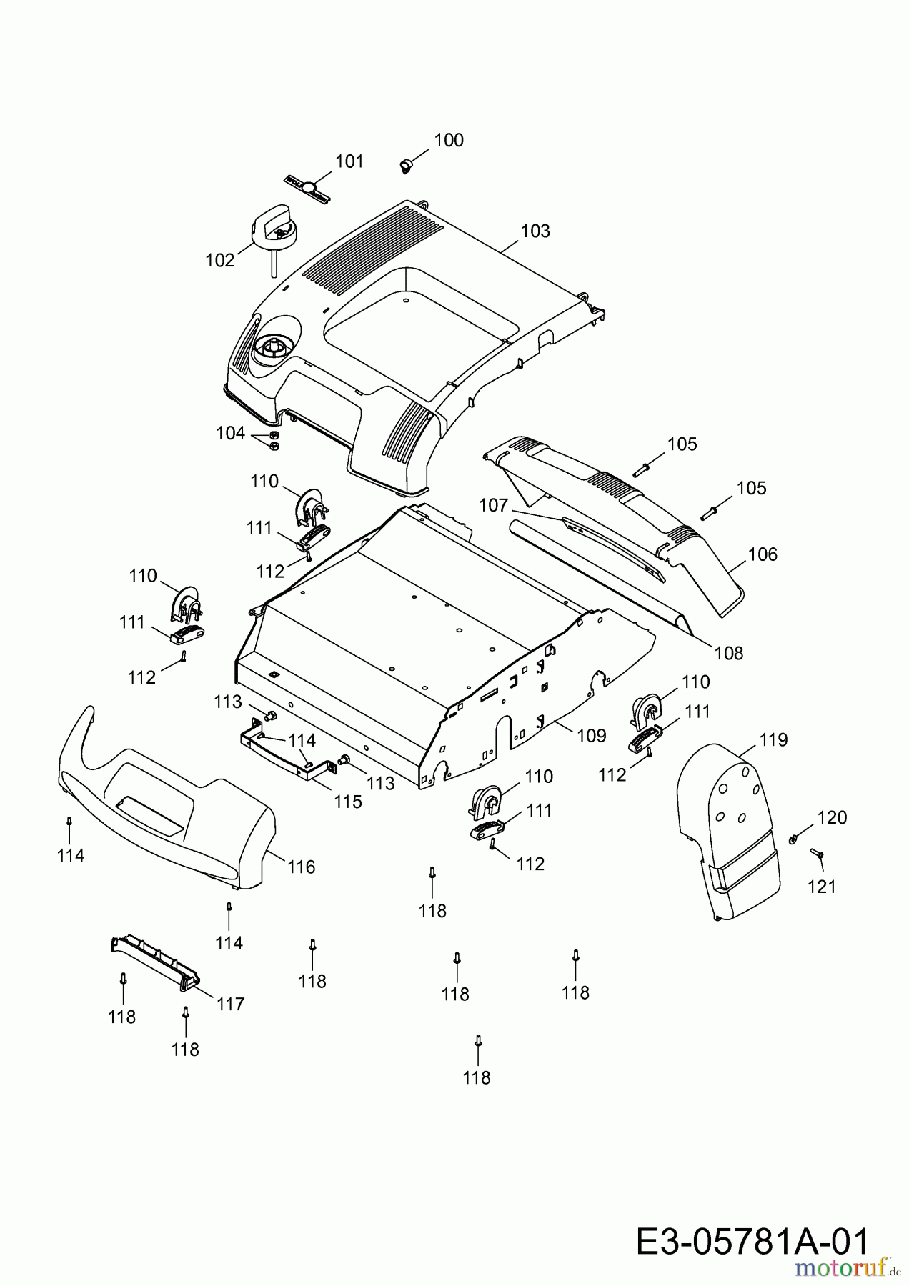 Wolf-Garten Motorvertikutierer UV 40 B 3641000 (2012) Vertikutierergehäuse