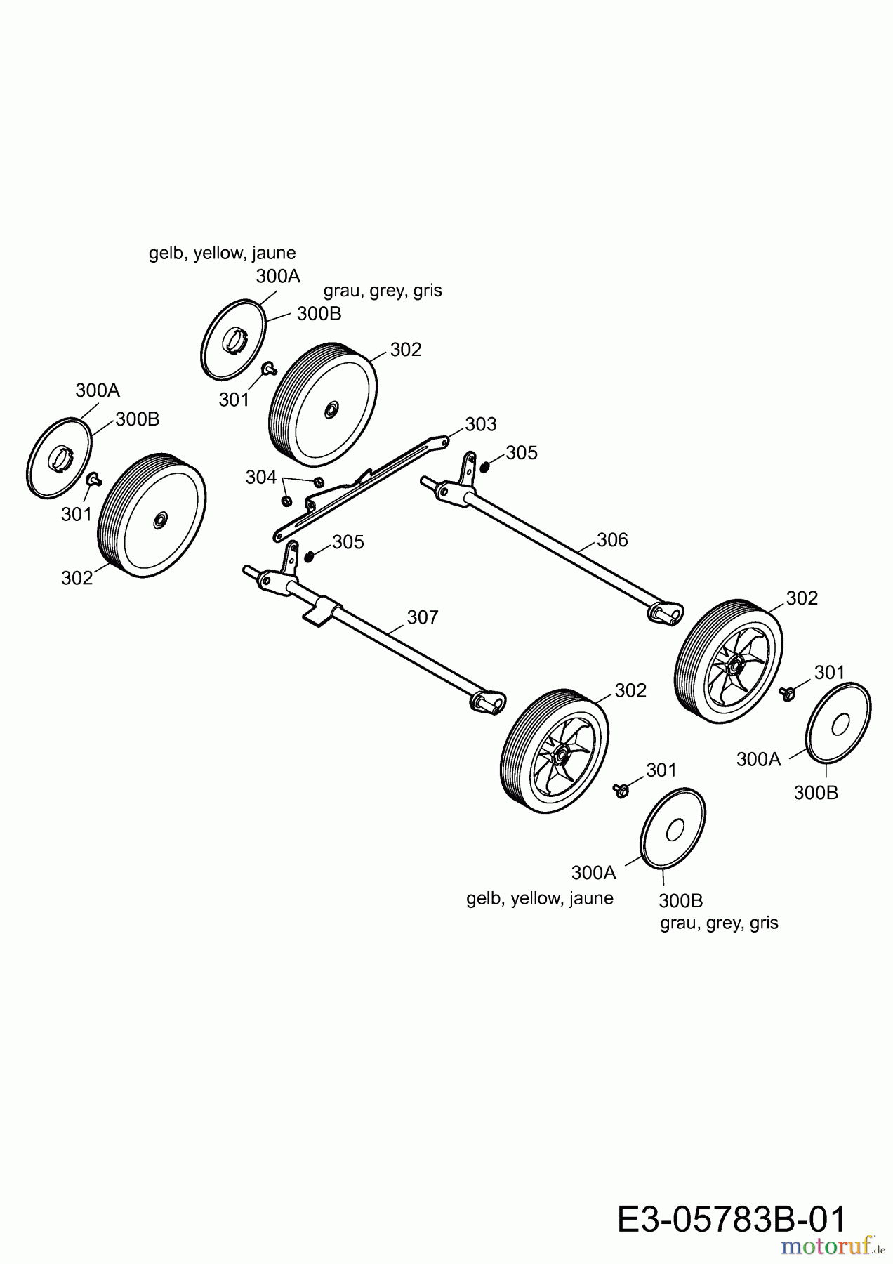 WOLF-Garten Expert Motorvertikutierer Expert UV 40 B 16AG8D0F650 (2013) Achse, Räder