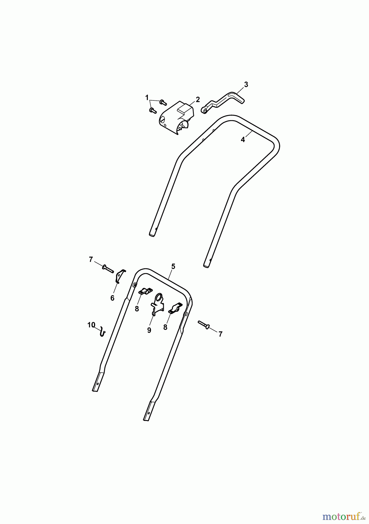 Wolf-Garten Elektromäher 2.32 E-1 4905000 Serie K (2010) Holm