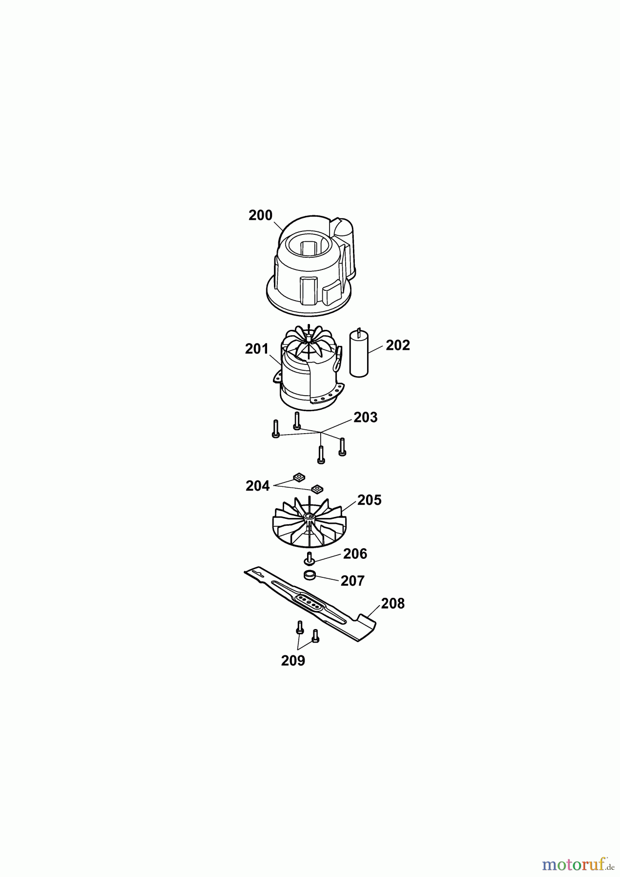 Wolf-Garten Elektromäher Power Edition 37 E 4927003 Serie G (2011) Elektromotor, Messer