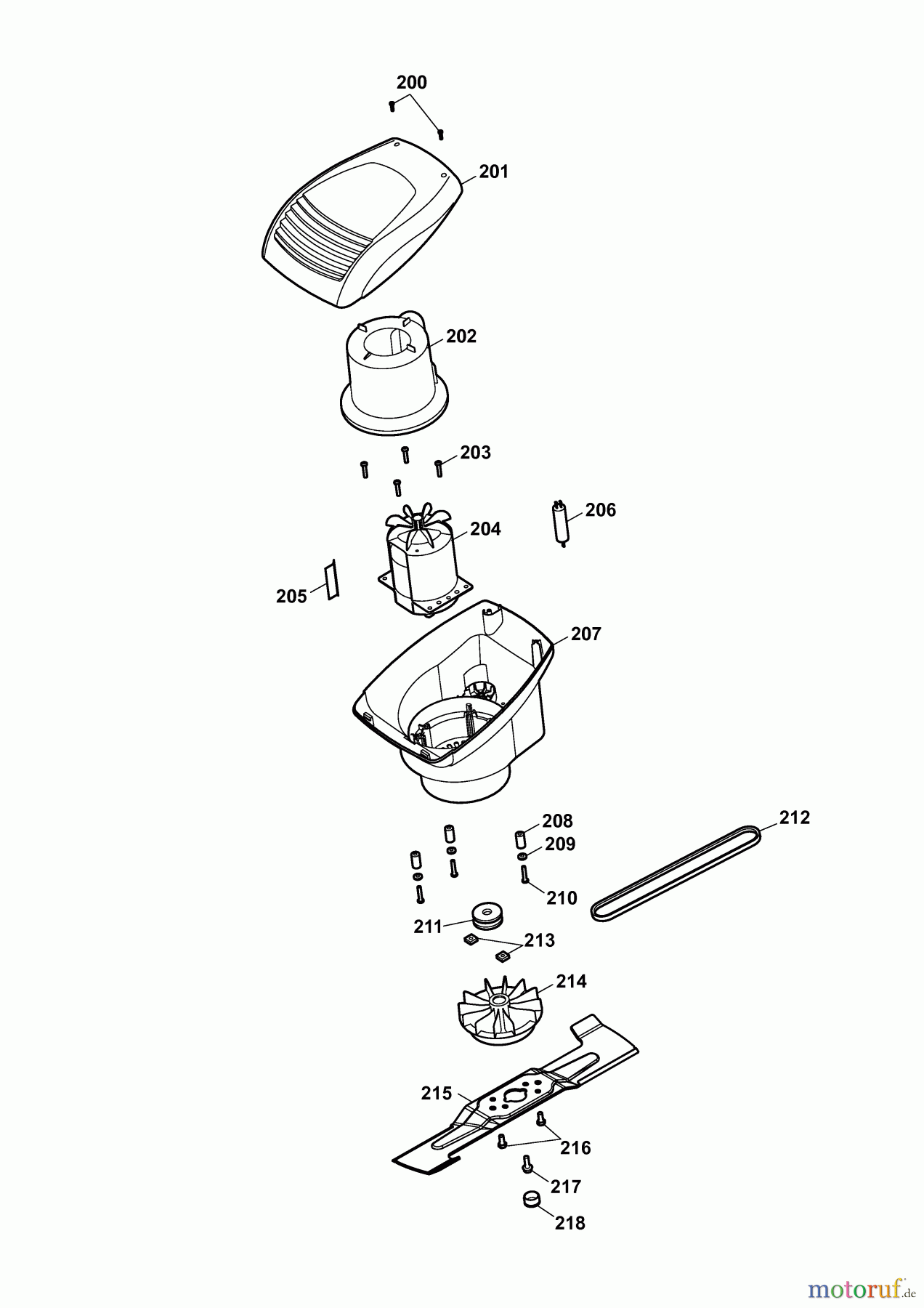 Yard-Man Elektromäher mit Antrieb YM 1618 SPE 18AWE5H-643 (2010) Messer, Messeraufnahme, Motor