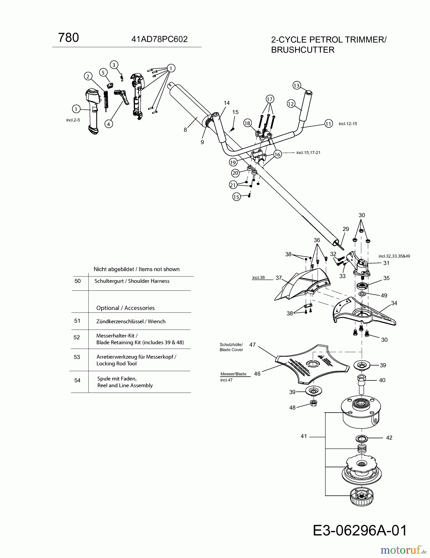  MTD Motorsensen 780 41AD78PC602  (2013) Grundgerät