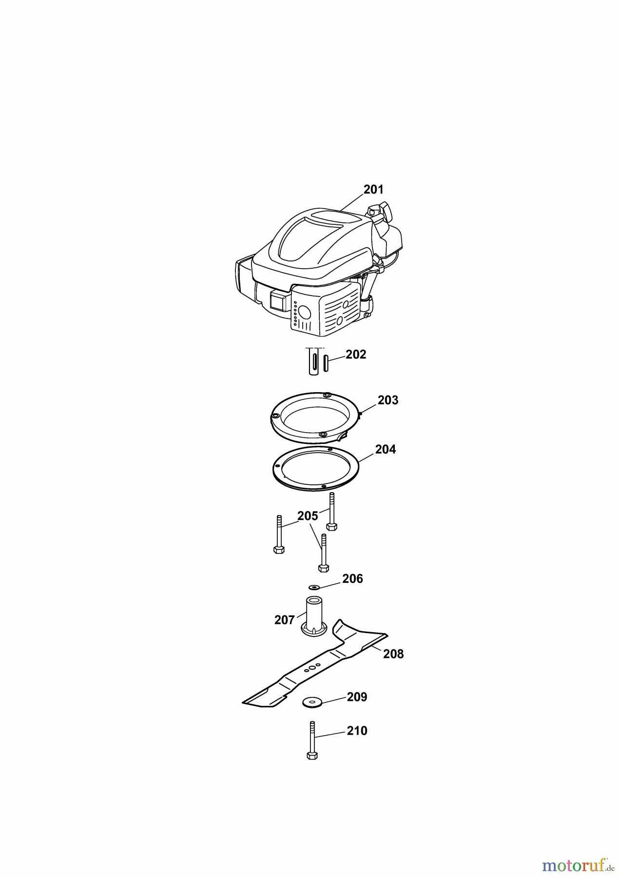 Yard-Man Motormäher YM 4516 PO-L 11AWA4M2643 (2010) Messer, Messeraufnahme, Motor