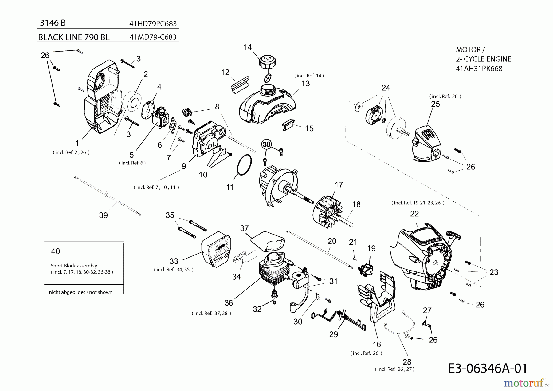Black-Line Motorsensen 790 BL 41MD79-C683 (2012) Motor