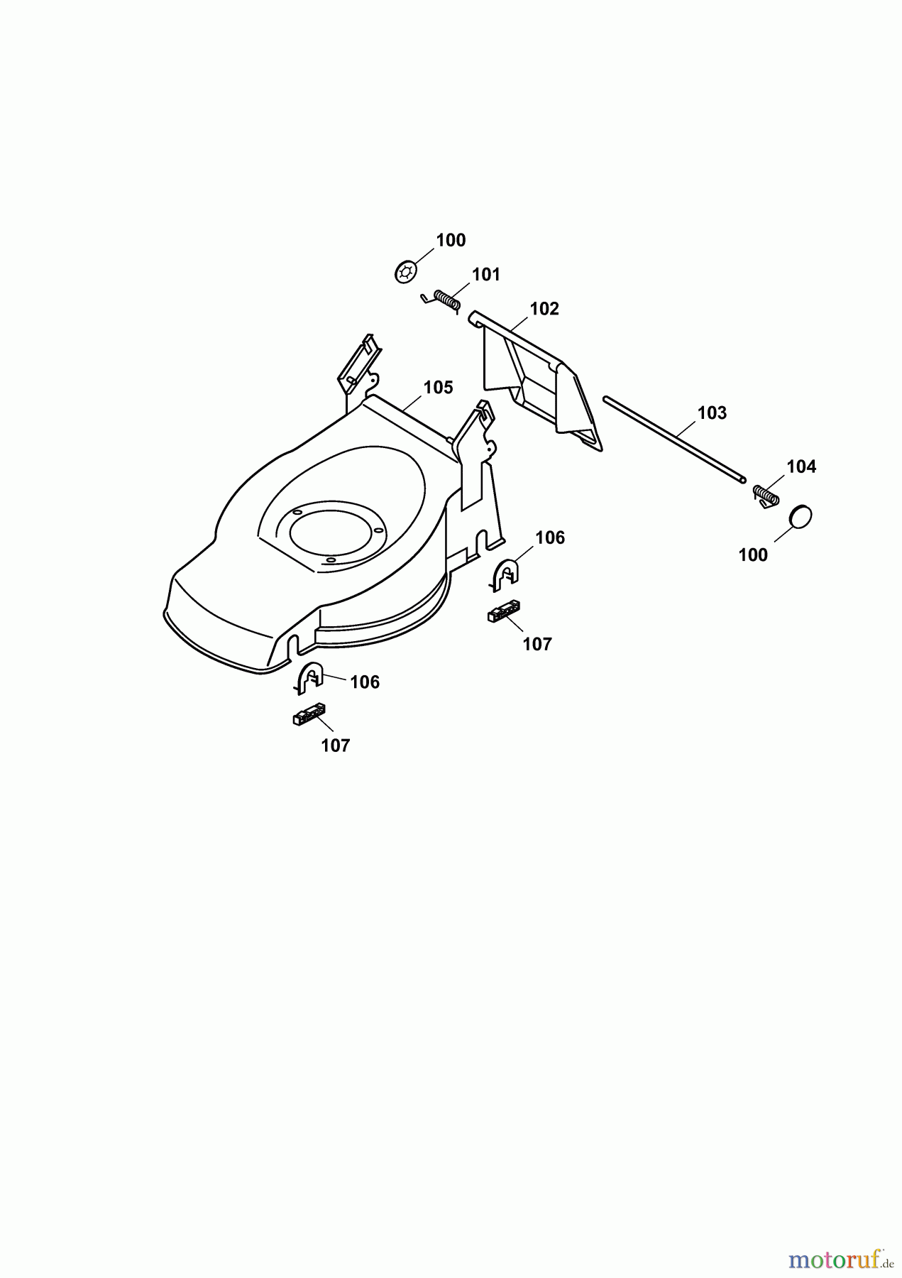 Yard-Man Motormäher mit Antrieb YM 5519 SPO-L 12AWB5M1643 (2010) Mähwerksgehäuse