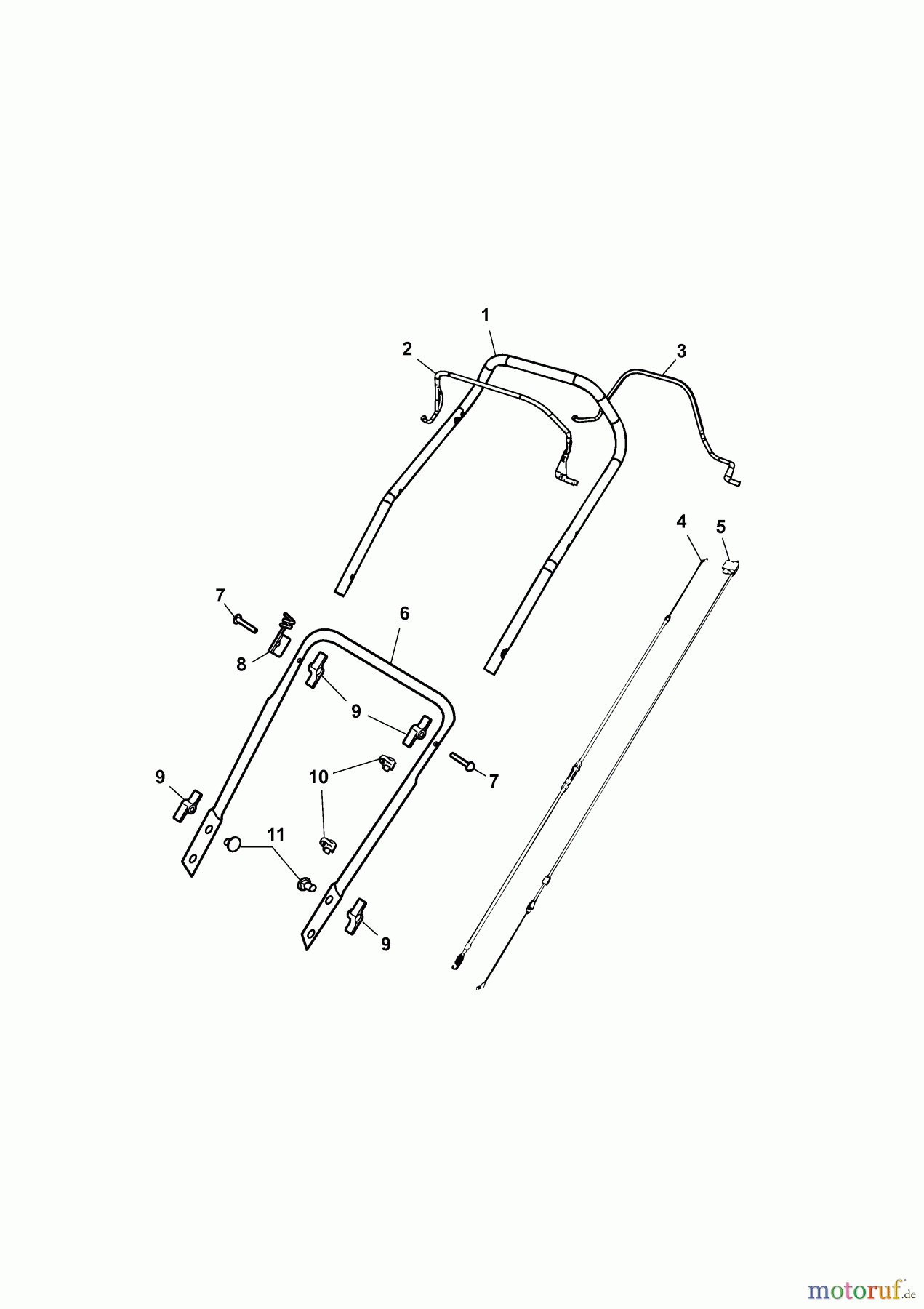 Gutbrod Motormäher mit Antrieb HB 48 RHW 12AWB6M1690 (2010) Holm