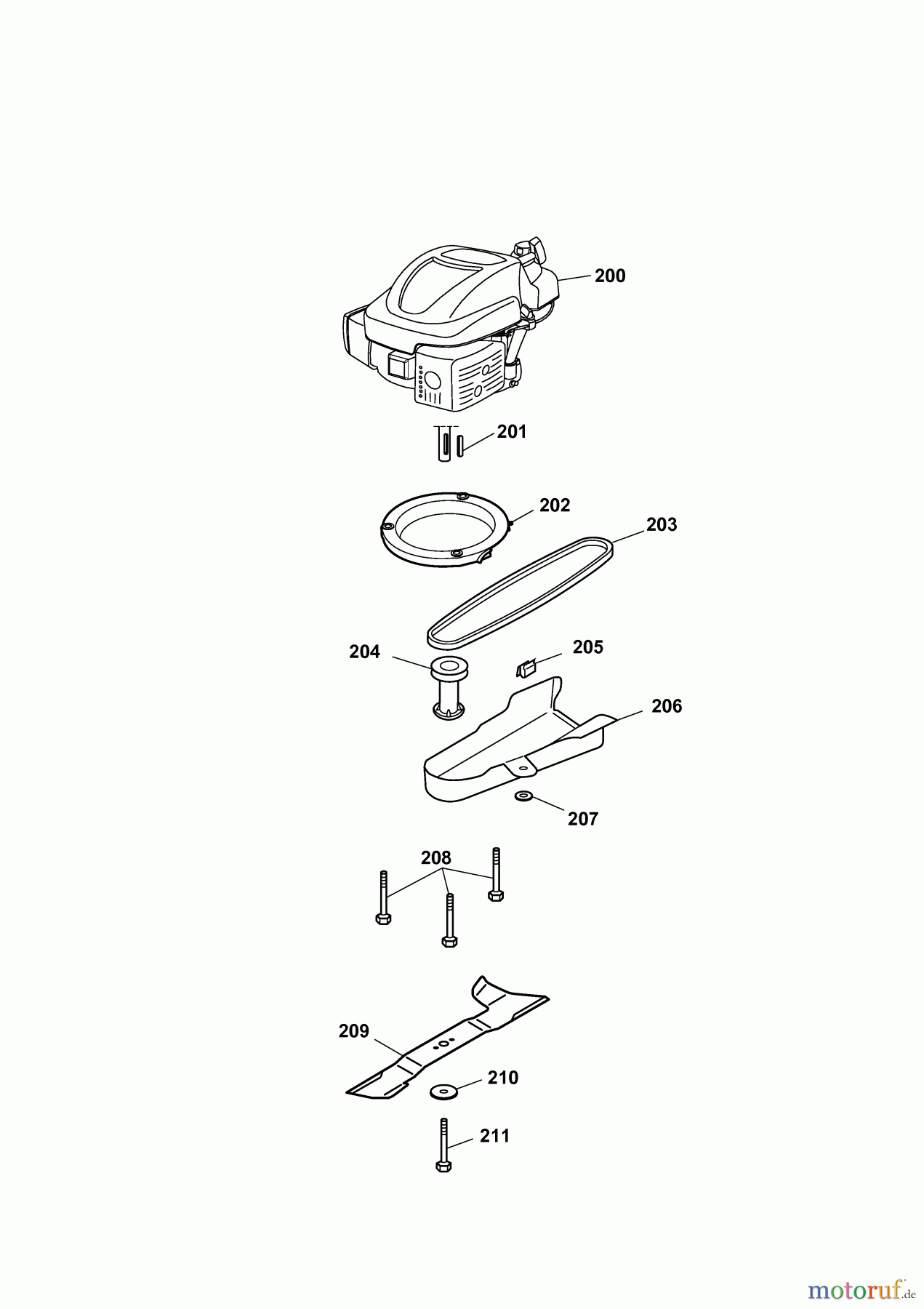 Gutbrod Motormäher mit Antrieb HB 48 RHW 12AWB6M1690 (2010) Messer, Messeraufnahme, Motor