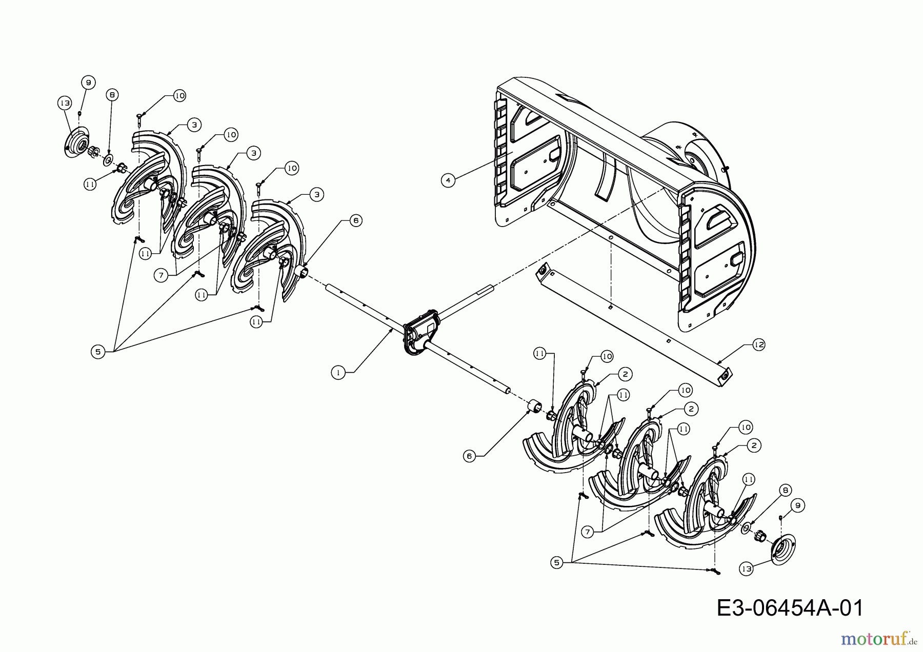  Yard-Man Schneefräsen YM 76 M-T 31AY75LU643  (2011) Fräsgehäuse