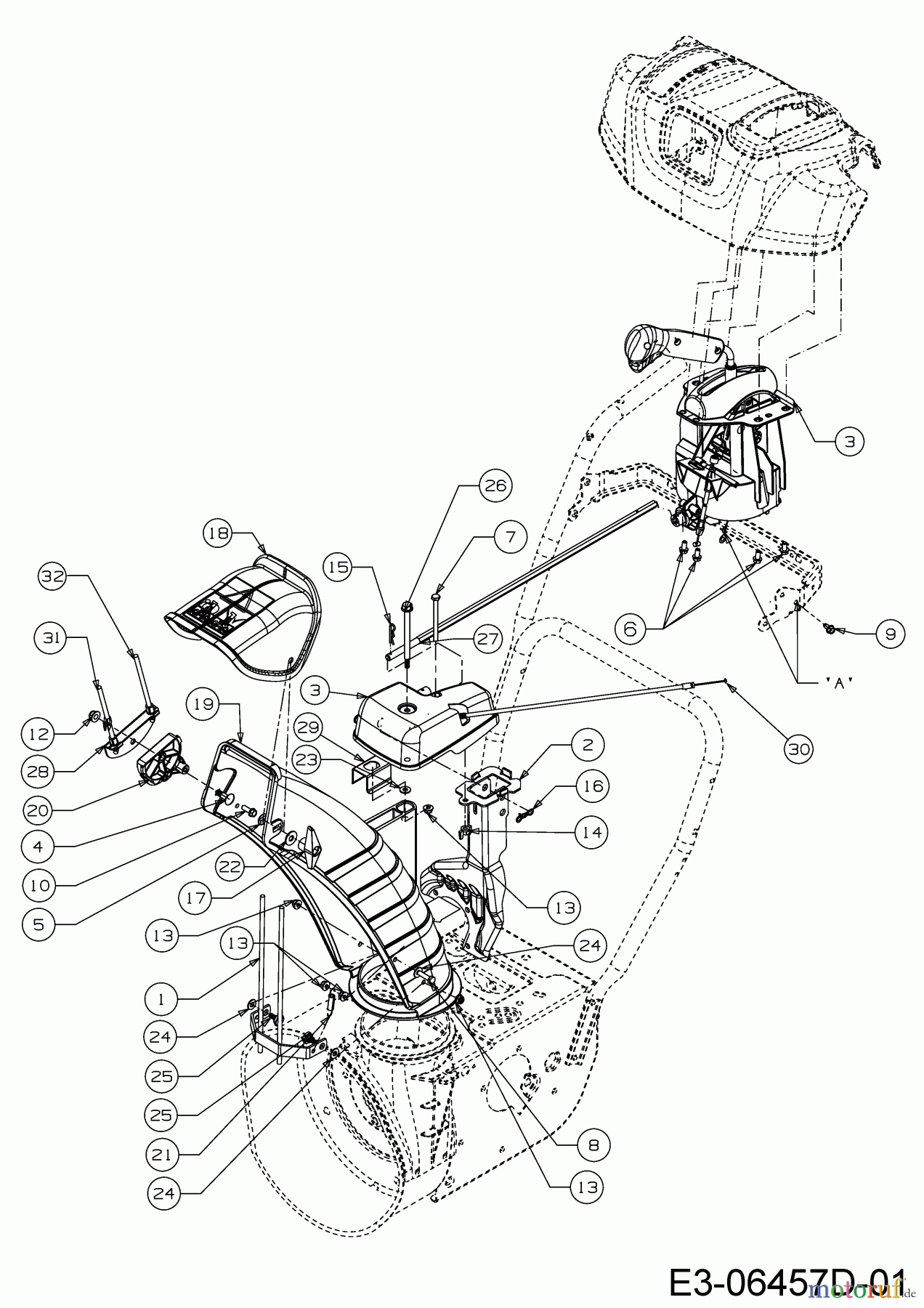  Cub Cadet Schneefräsen 524 SWE 31AW53LR603  (2018) Auswurfschacht, Joystick