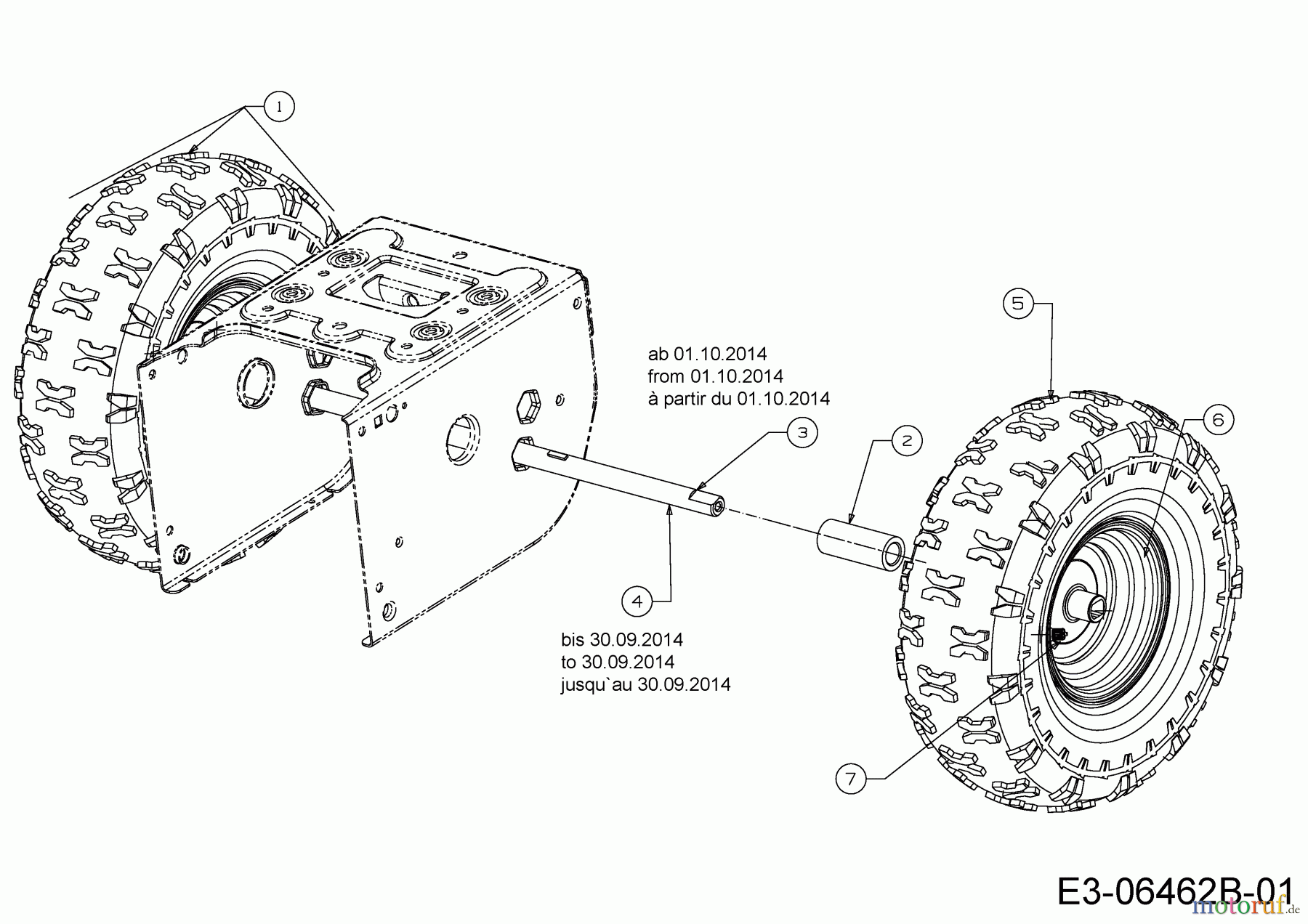 MTD Schneefräsen M 61 31A-62C2678 (2015) Räder 13x4x6