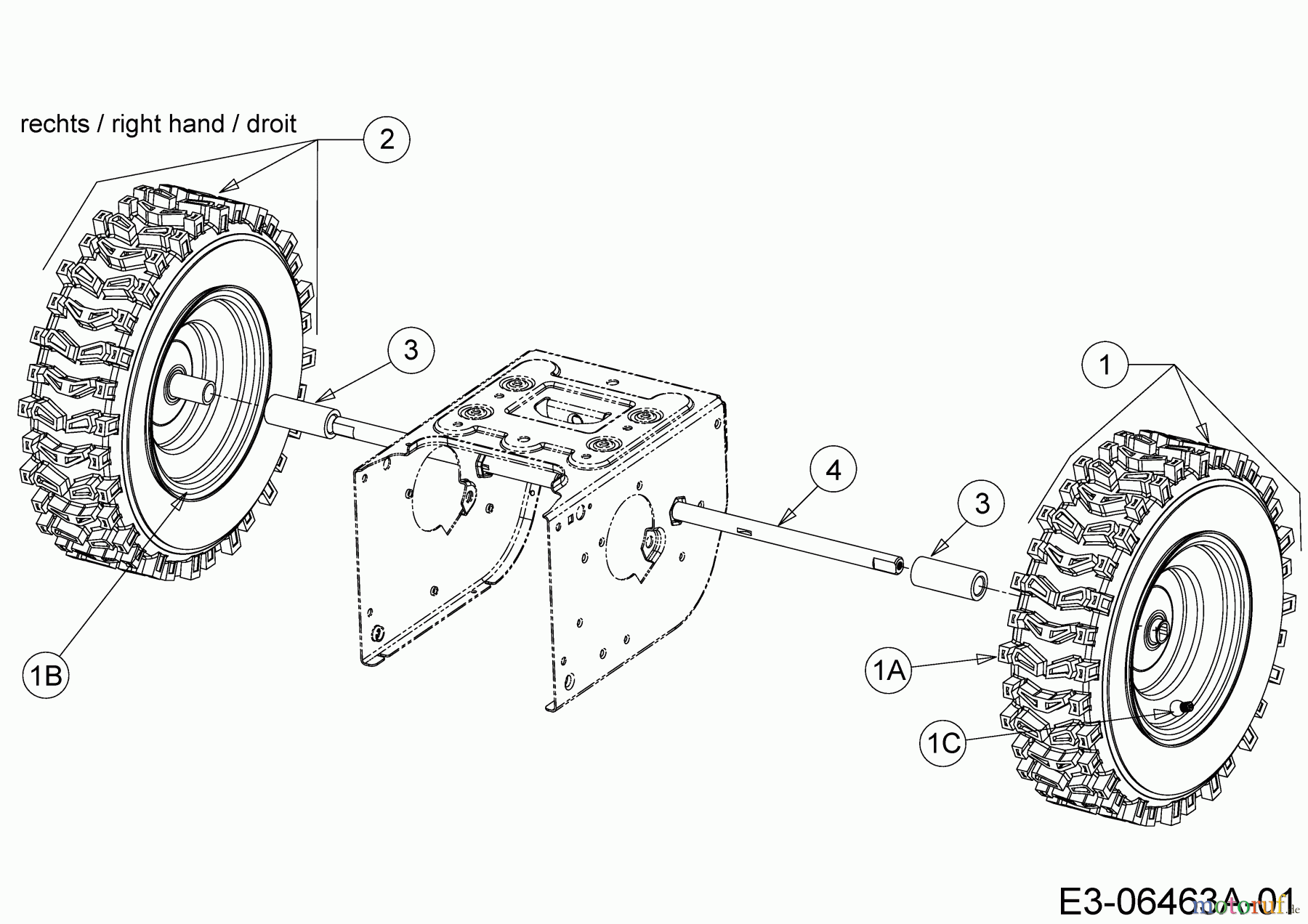  Yard-Man Schneefräsen YM 66 M-W 31AY54LS643  (2011) Räder