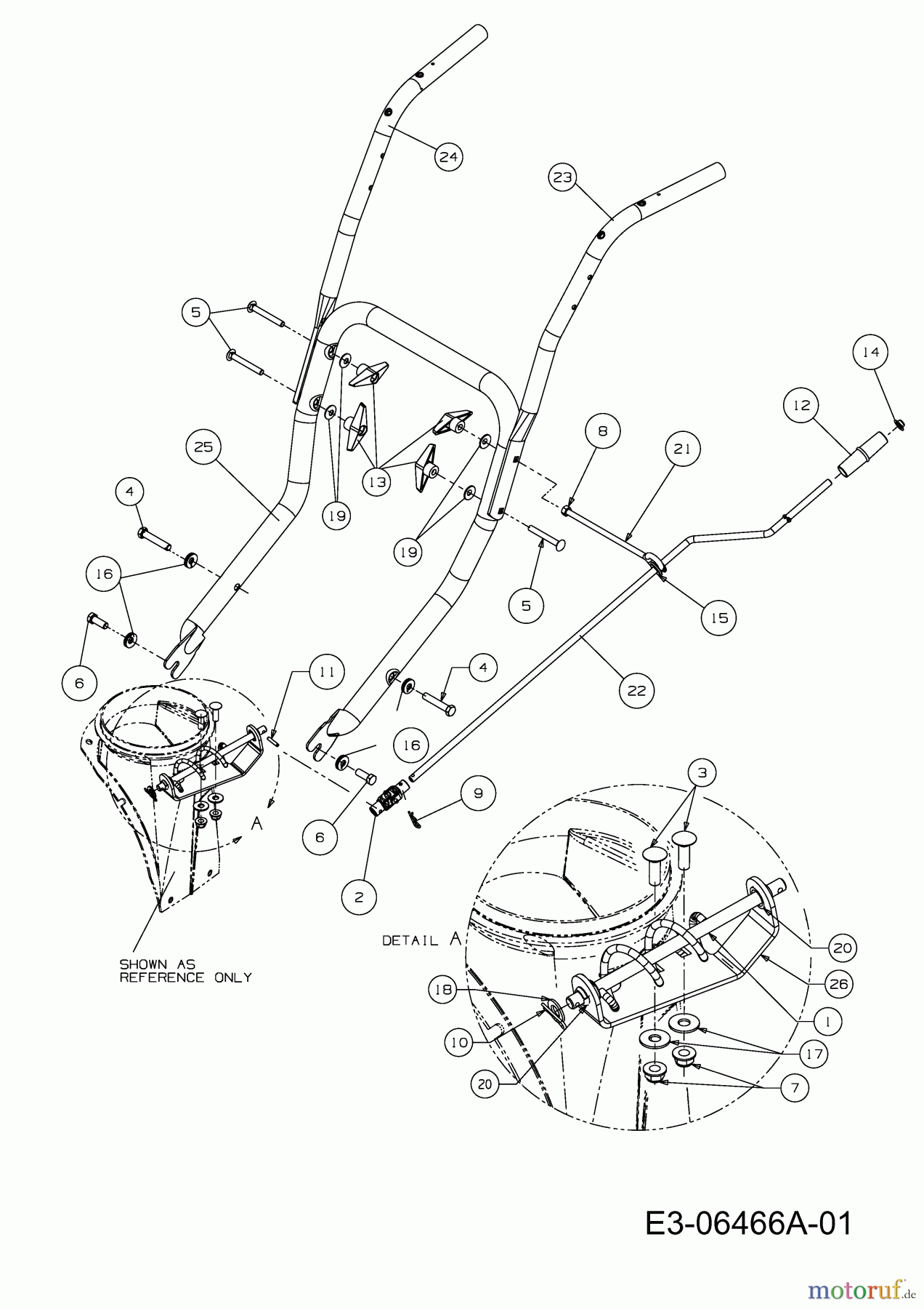  Yard-Man Schneefräsen YM 84 M-W 31AY95KV643  (2011) Holm, Kurbel