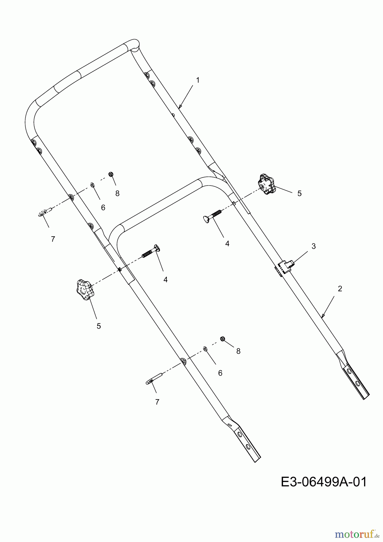 Best Garden Motormäher mit Antrieb BG 48 SPHM 12A-11CQ625 (2010) Holm