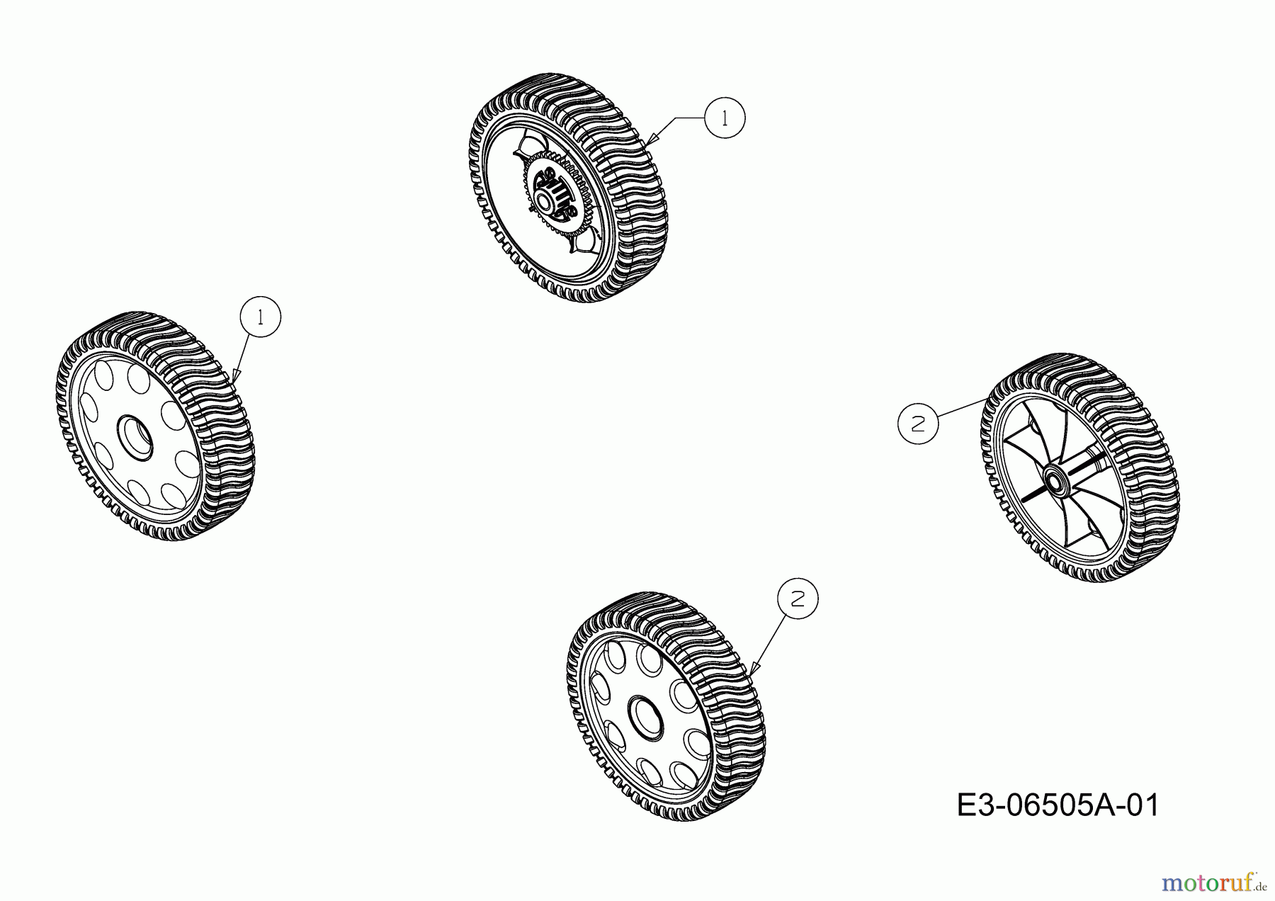 MTD Motormäher mit Antrieb SPK 53 12AI837D678 (2009) Räder Seriennr. ...K...