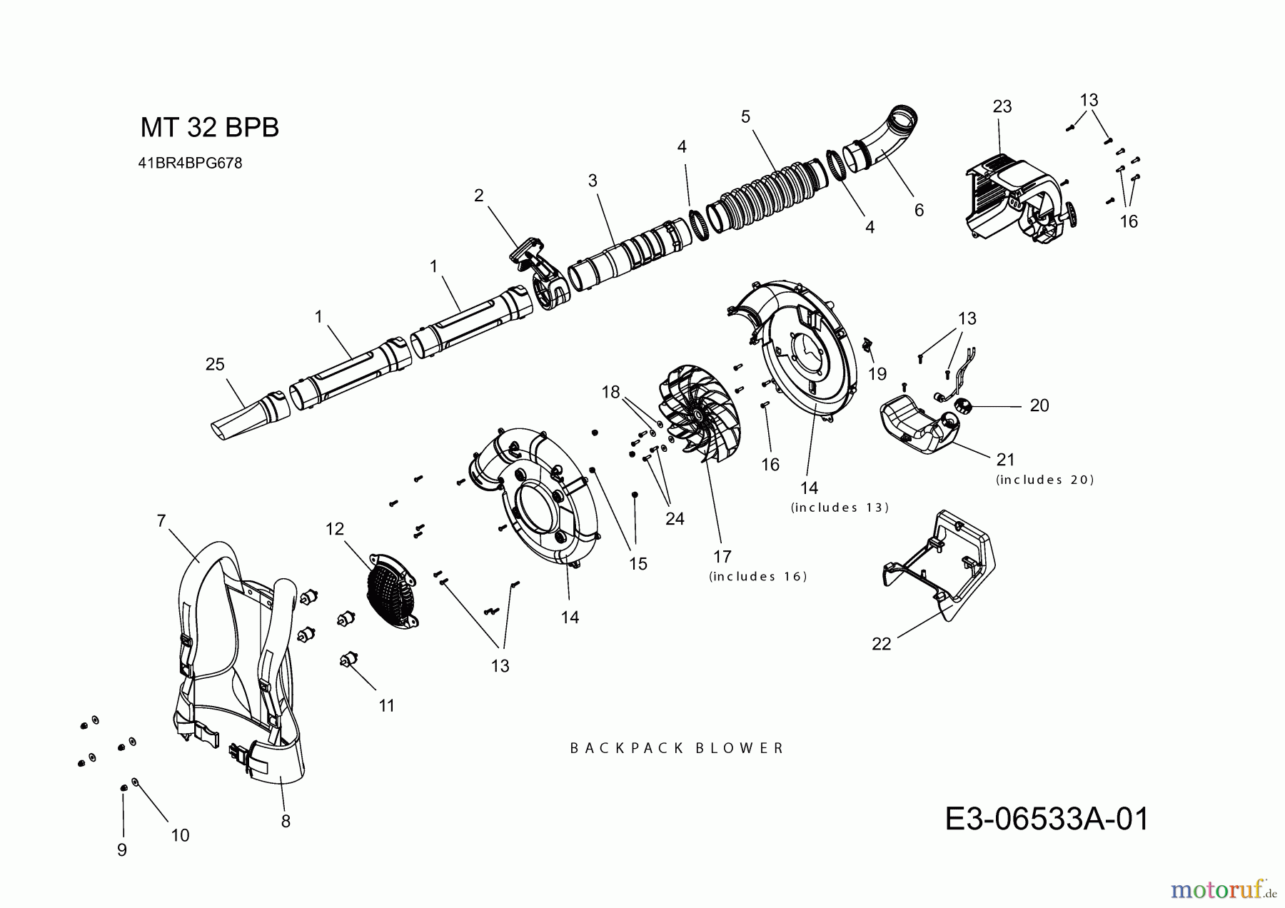  MTD Laubbläser, Laubsauger MT 32 BPB 41BR4BPG678  (2016) Grundgerät
