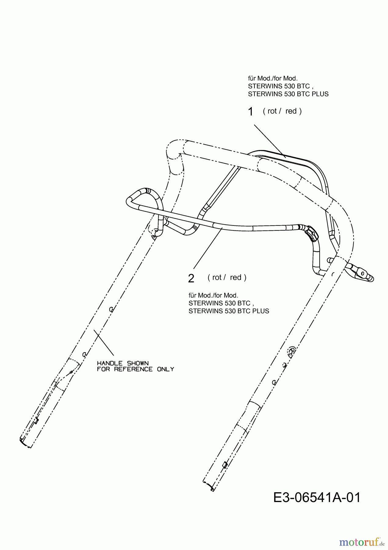 Sterwins Motormäher mit Antrieb 530 BTC 12B-868F638 (2013) Schaltbügel