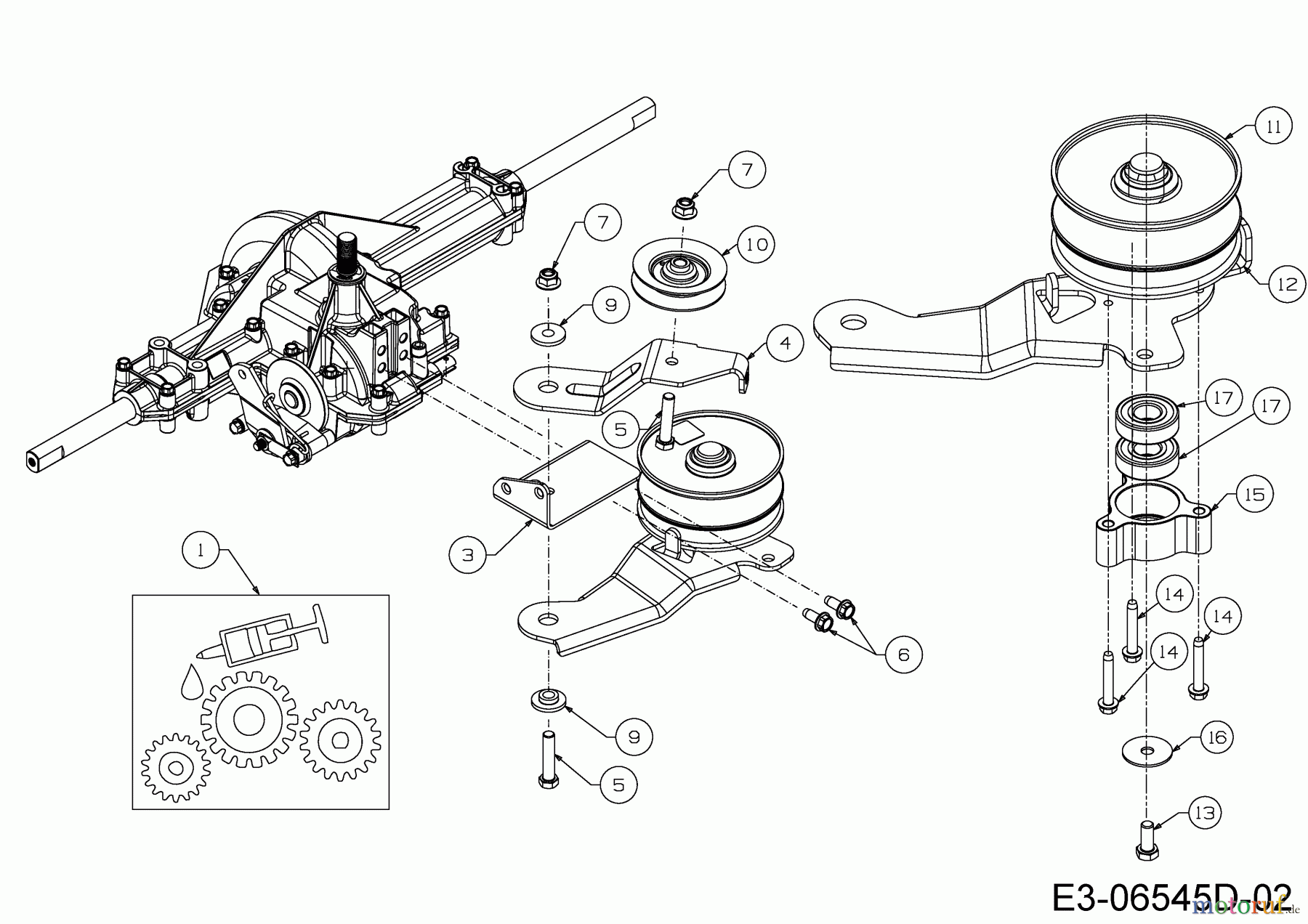 Guem Rasentraktoren GF 140 13H2765F607 (2015) Variator