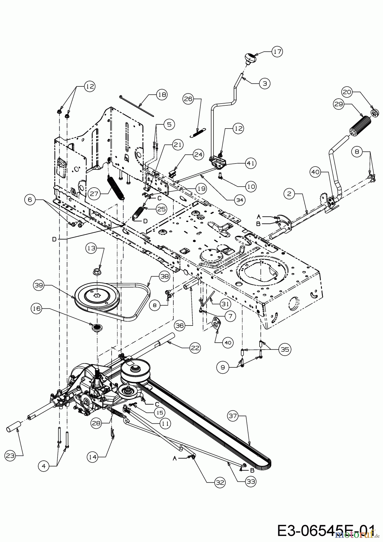 Helington Rasentraktoren H 96 T 13H276KF686 (2017) Fahrantrieb