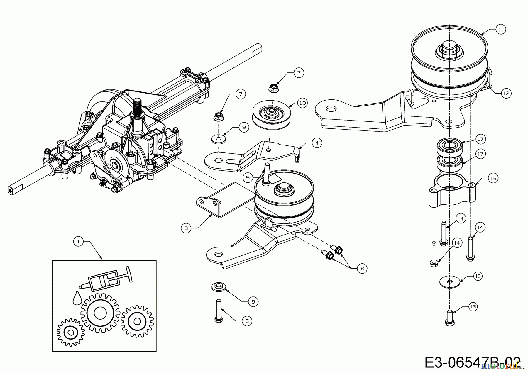 MTD Rasentraktoren RF 115 13HH765F676 (2015) Variator