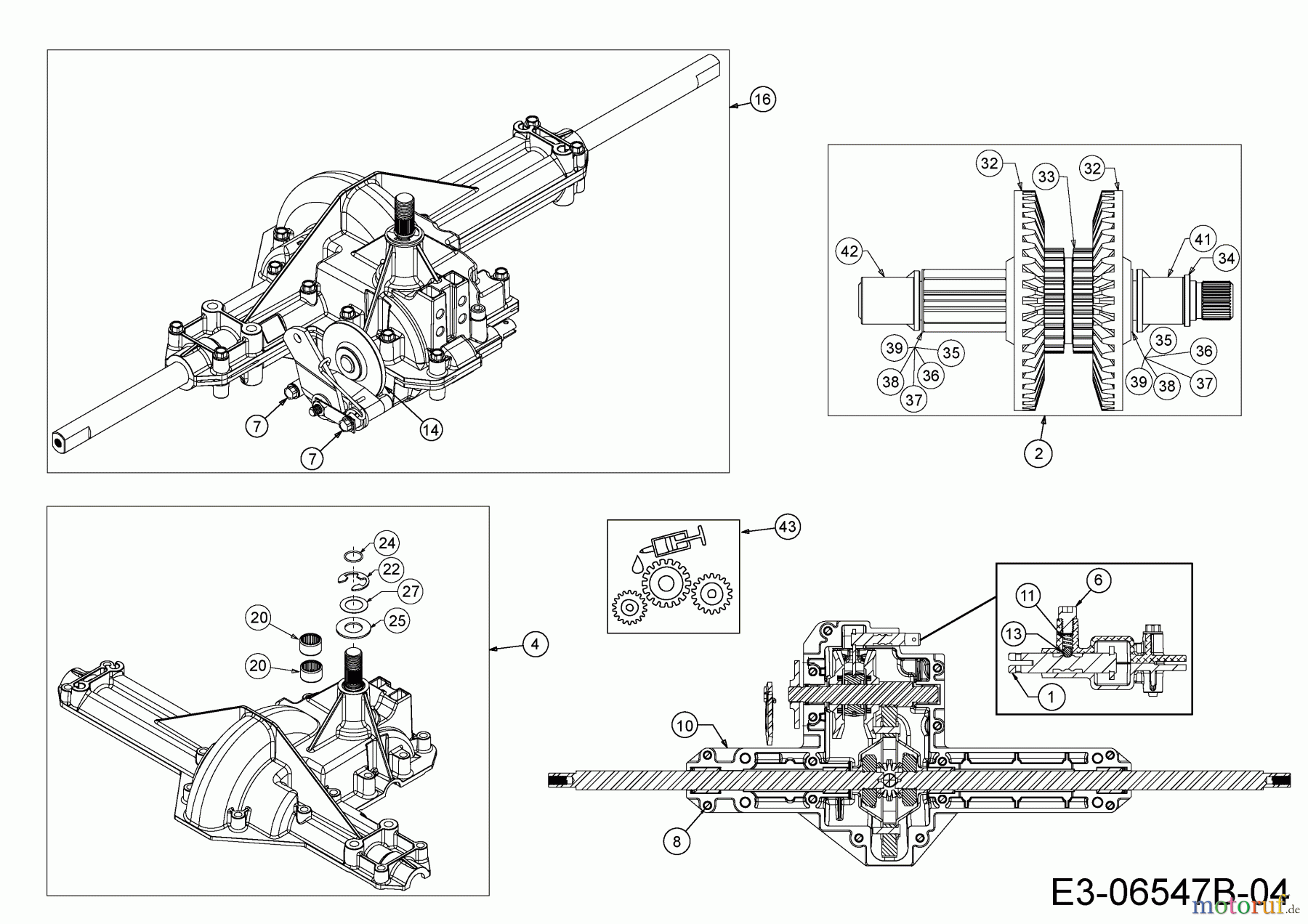 MTD Rasentraktoren RF 115 13HH765F676 (2015) Getriebe 618-04566A