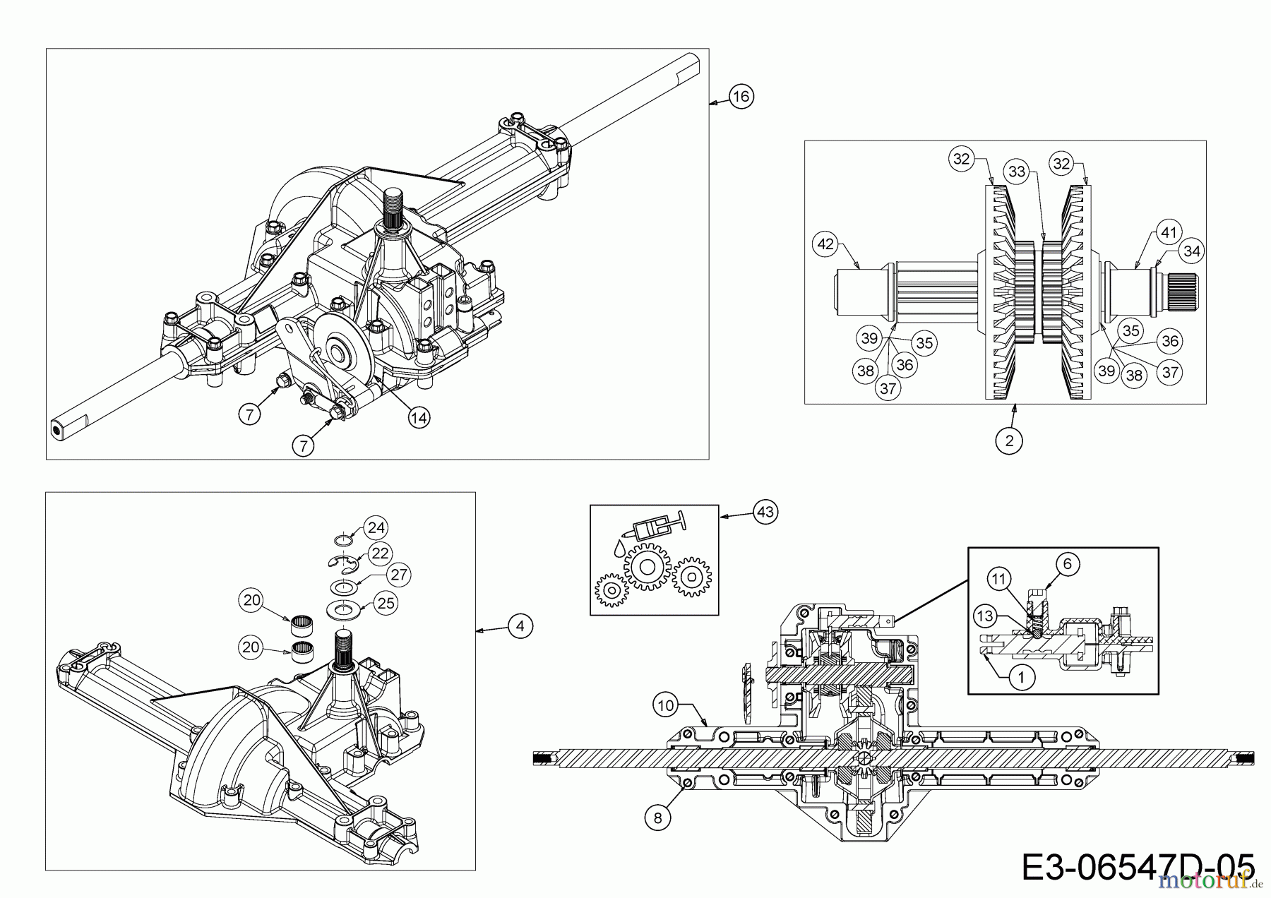 MTD Rasentraktoren MTD 76 13H2765F600 (2018) Getriebe 618-04566A