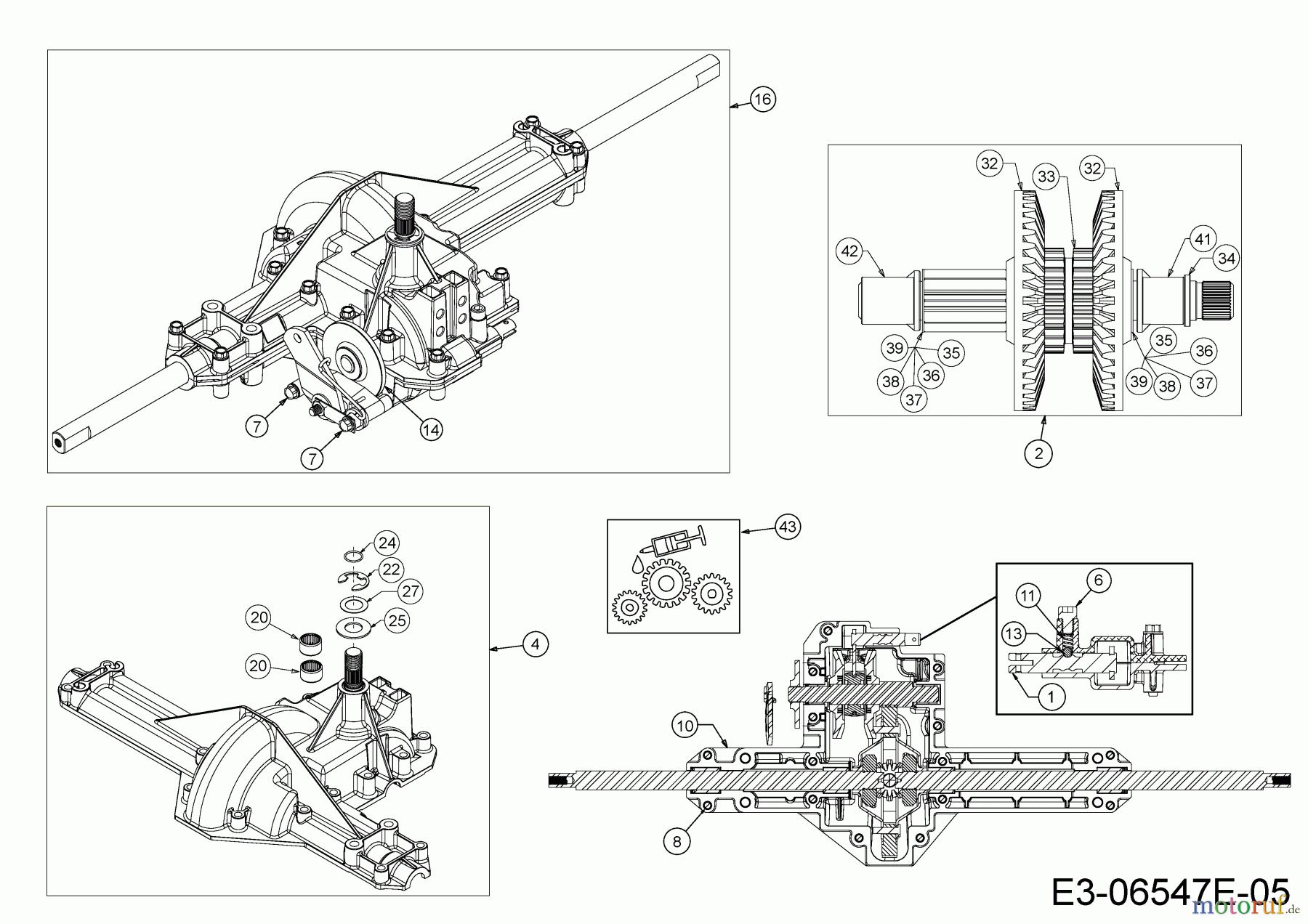 MTD Rasentraktoren DL 960 T 13H276KF677 (2018) Getriebe 618-04566A