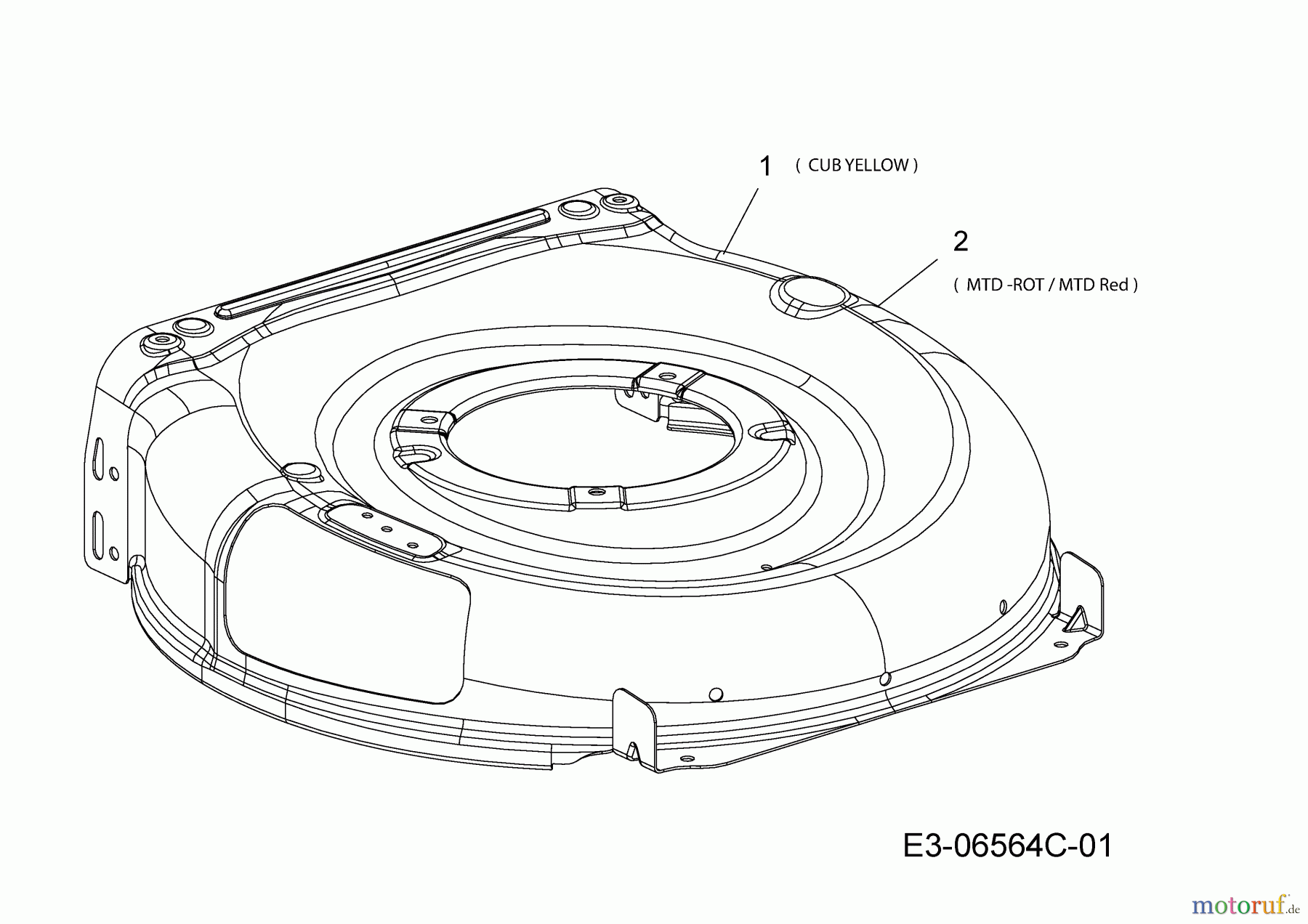  Cub Cadet Motormäher mit Antrieb CC 53 MSPO 12A-A0KC603  (2015) Mähwerksgehäuse
