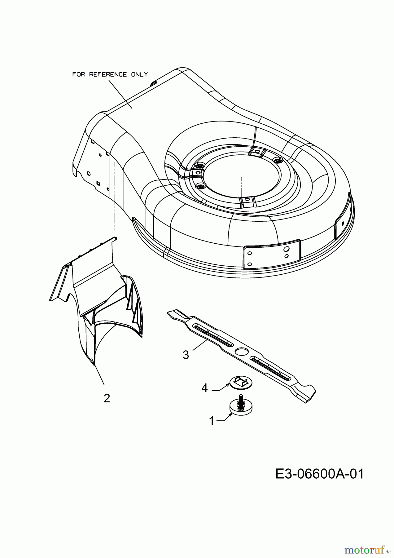Wolf-Garten Elektromäher Ambition 48 EHW 18B-11K-650 (2012) Messer