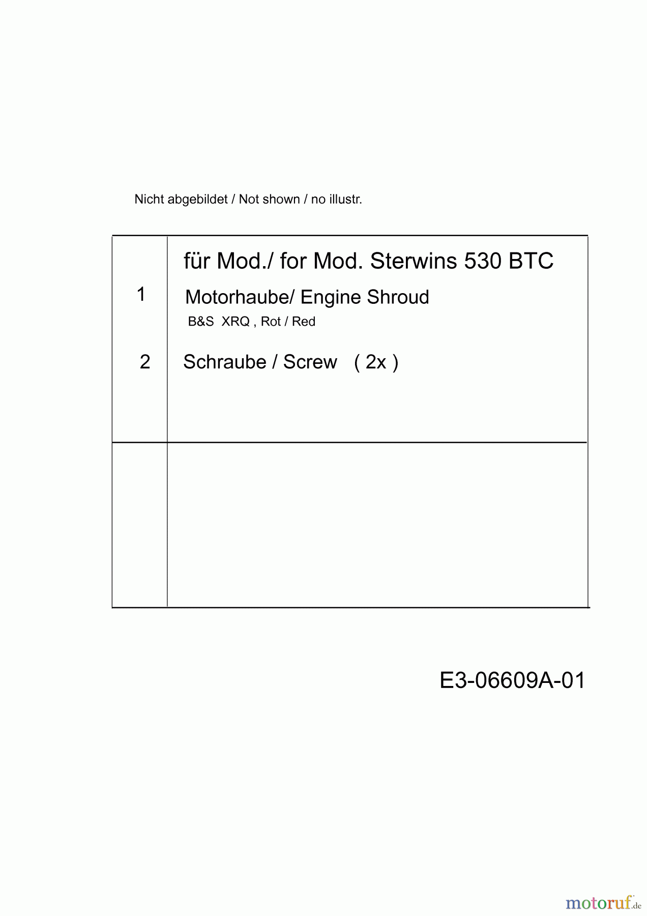 Sterwins Motormäher mit Antrieb 530 BTC 12B-868F638 (2013) Motorhaube B&S