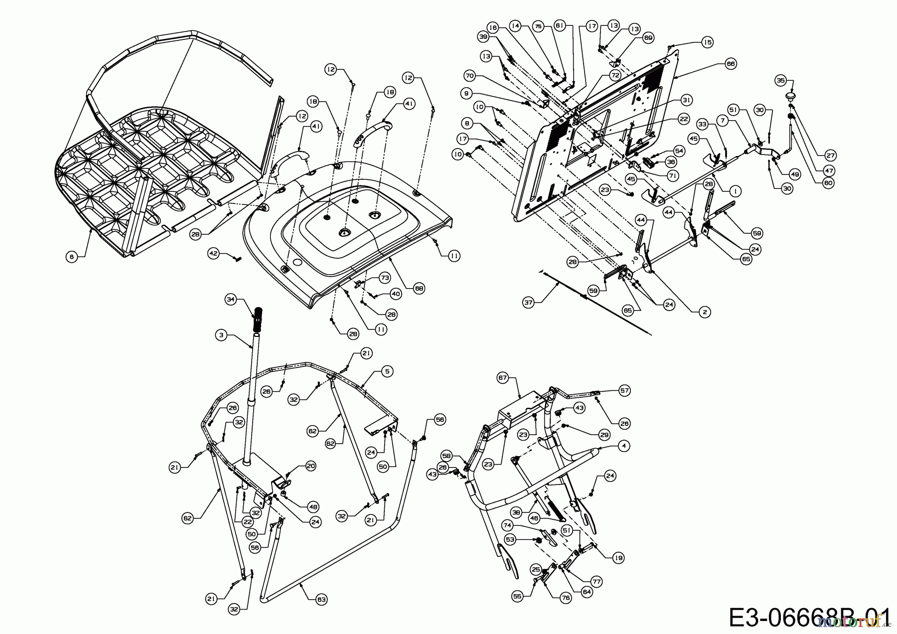 Gutbrod Rasentraktoren GLX 92 RHLK 13DG51GE690  (2012) Grasfangeinrichtung