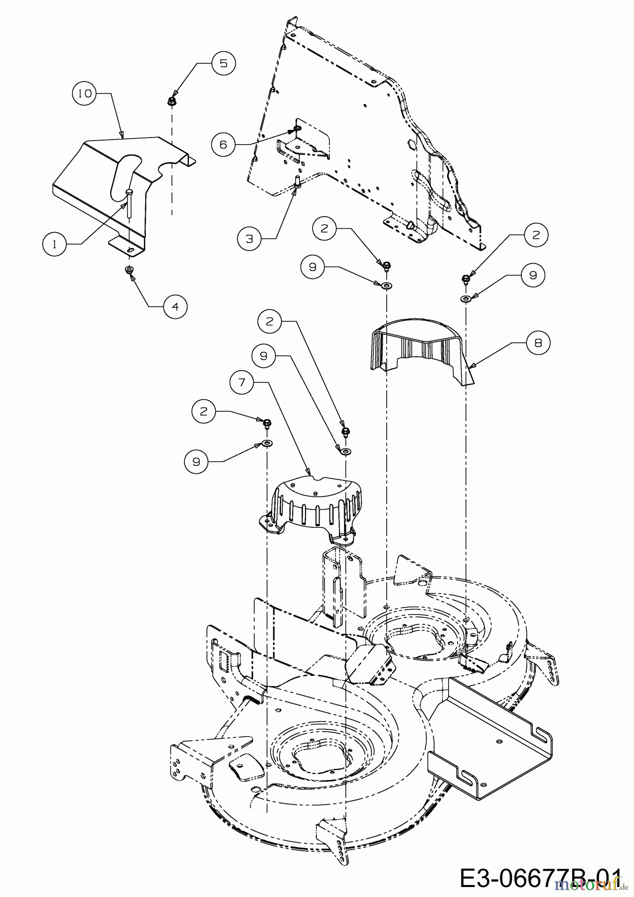  Gutbrod Rasentraktoren GLX 92 RHLK 13DG51GE690  (2012) Keilriemenschutz Mähwerk E (36