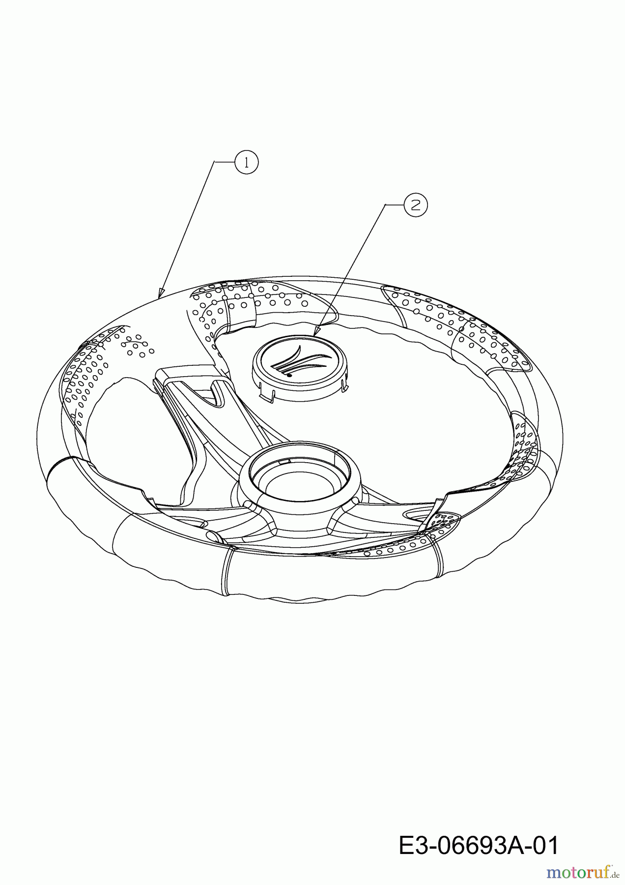  Gartenland Rasentraktoren GL 13,5-92 H 13BH493E640  (2011) Lenkrad
