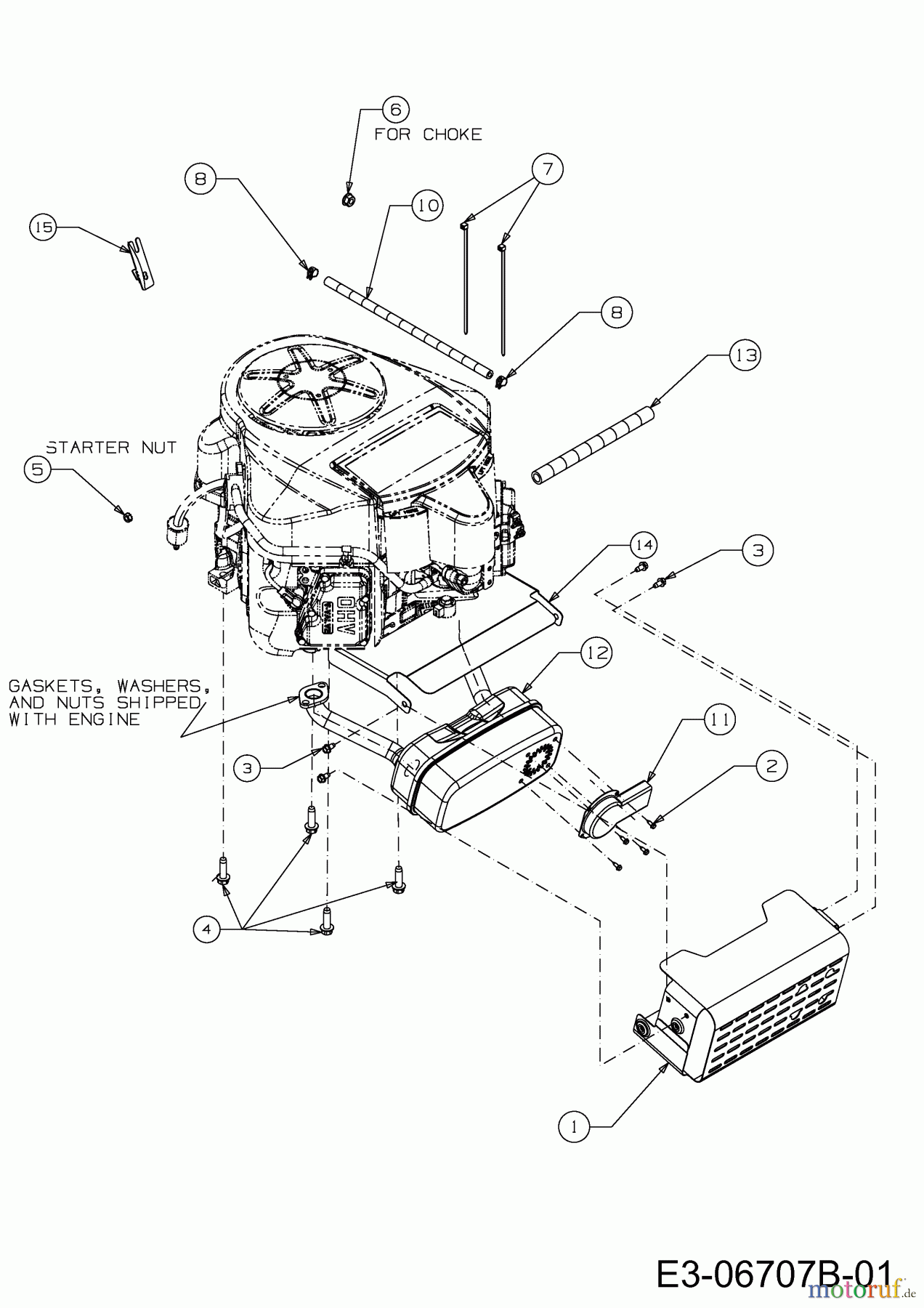 Cub Cadet Gartentraktoren CC 1224 KHP 14BI94AP603 (2012) Motorzubehör