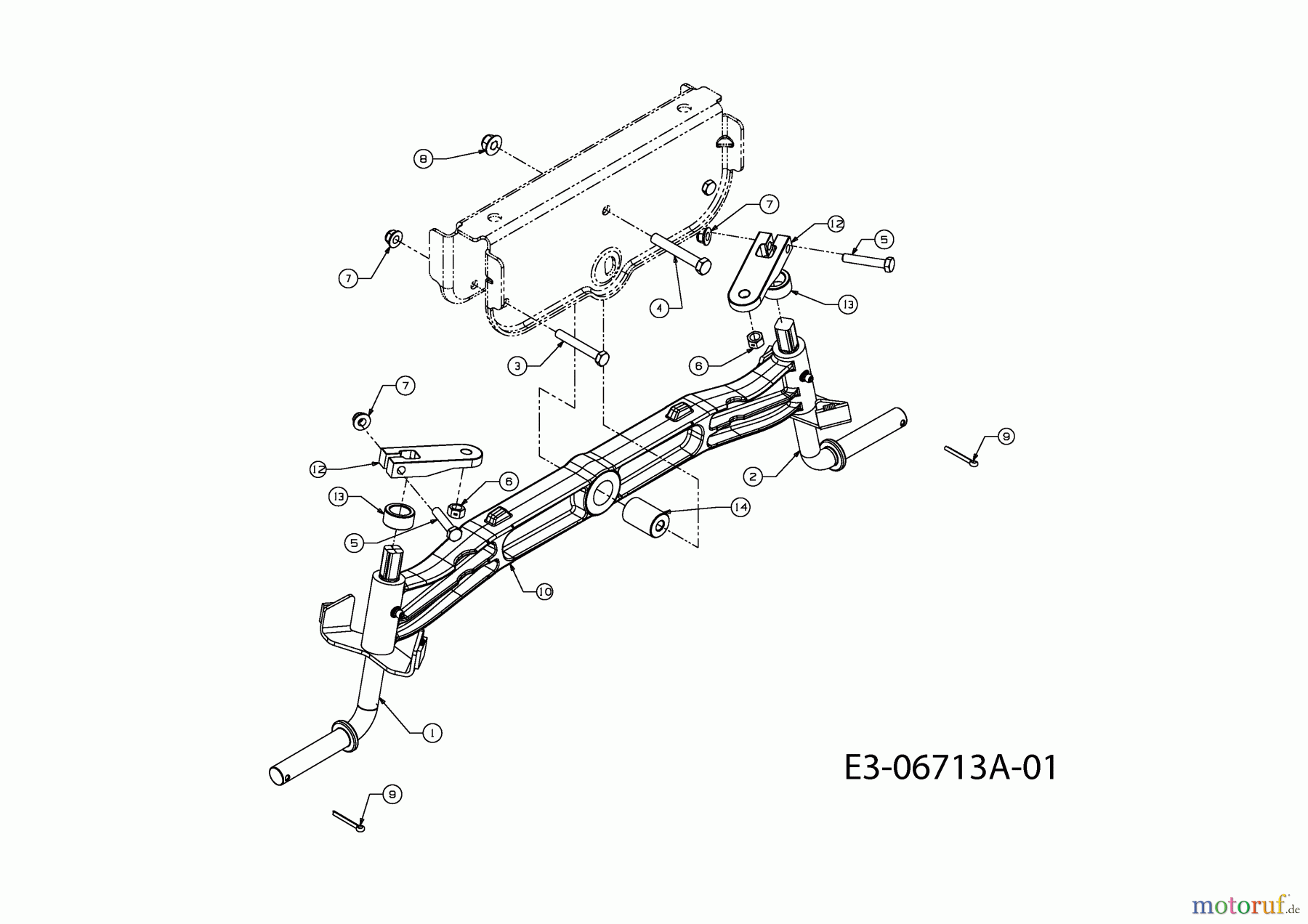  Cub Cadet Gartentraktoren CC 1224 KHP 14BI94AP603  (2012) Vorderachse