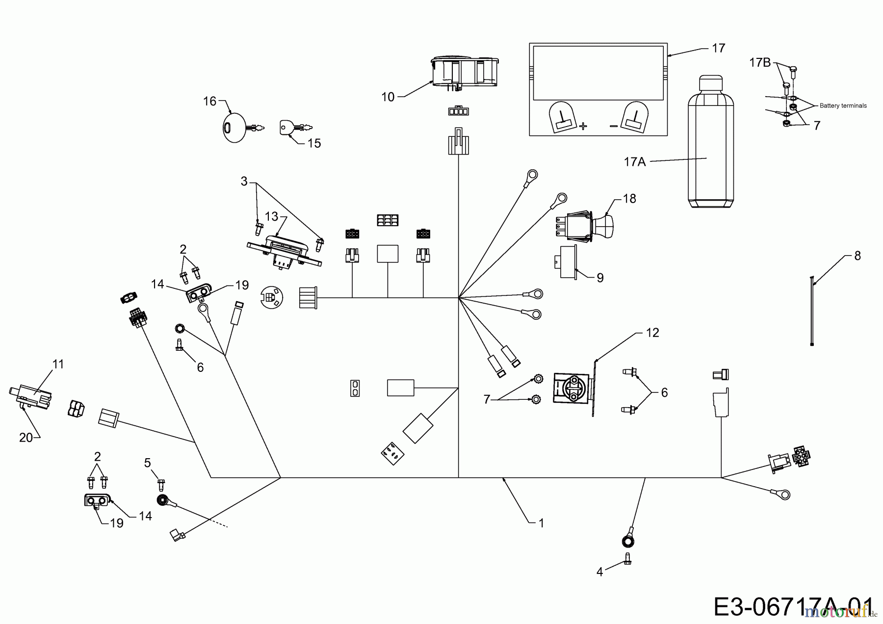  Gutbrod Zero Turn GLX 122 FH 17BT4BFY690  (2011) Elektroteile