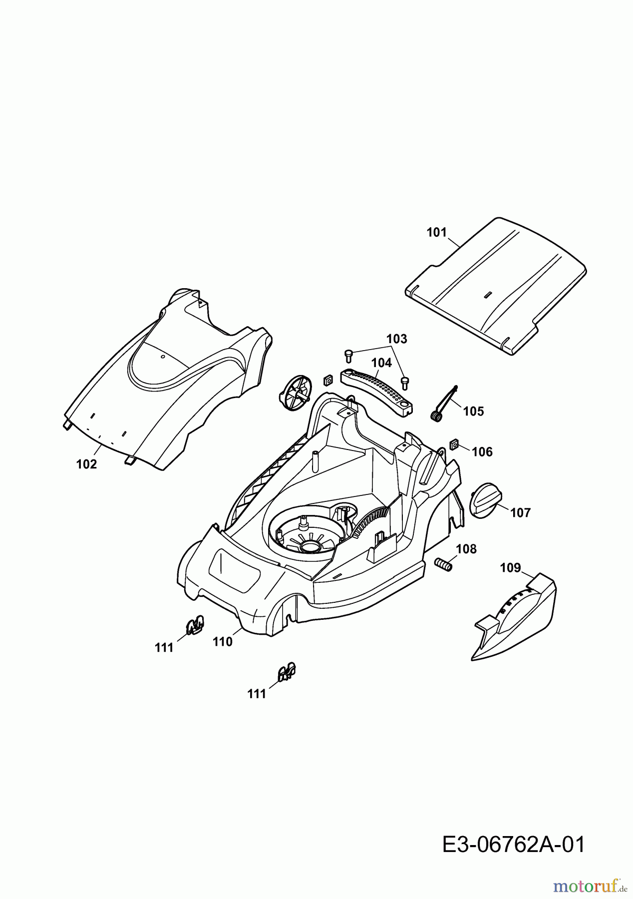  Tchibo Elektromäher 2.34 E 272213  (2011) Mähwerksgehäuse