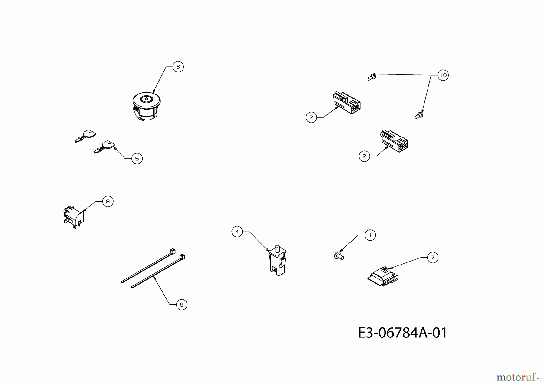  MTD Rasentraktoren Minirider 60 E 13C1054-600  (2011) Elektroteile
