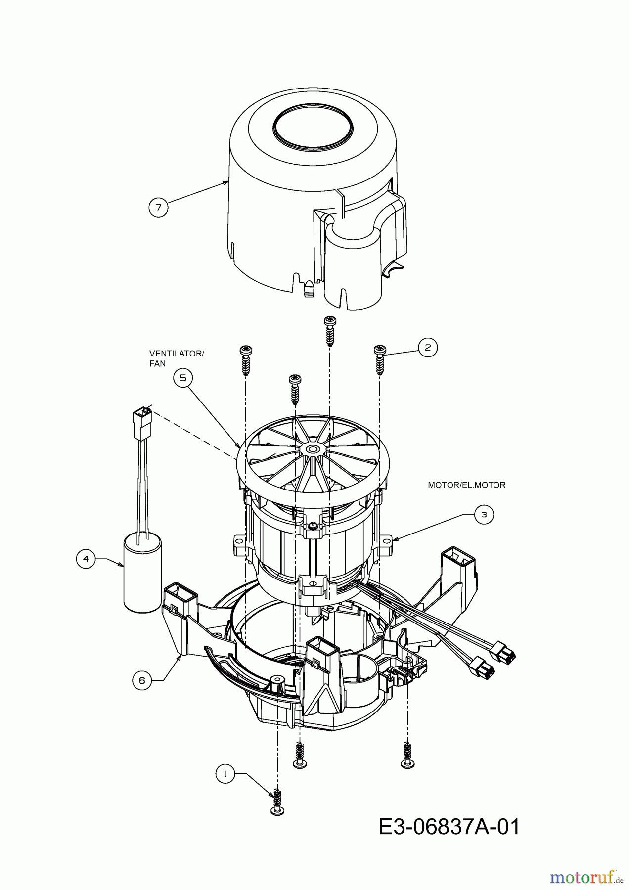 Preisfuxx Elektromäher PF 46 E 18B-J1H-628 (2012) Elektromotor